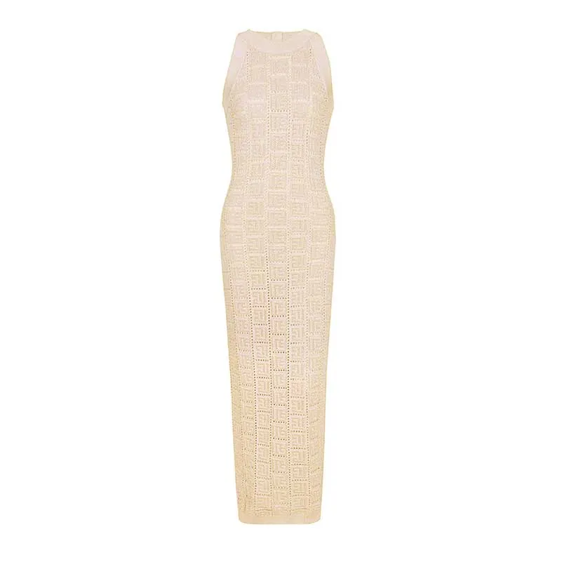 Trendy Chic Suit Knitted Cardigan Coat   Sleeveless Midi Dress Set Two Pieces Dress Suit
