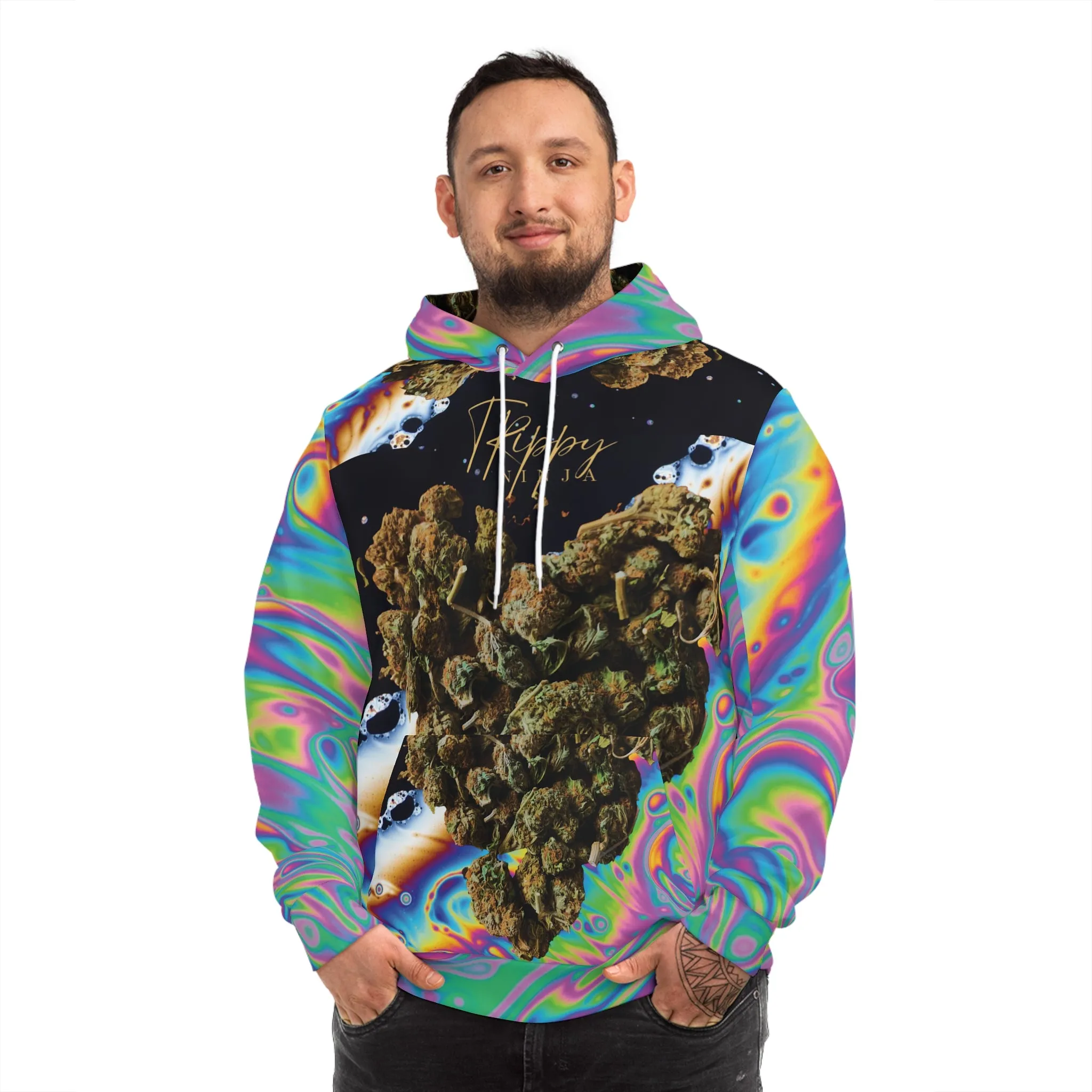 Trippy Weed Heart Fashion Hoodie