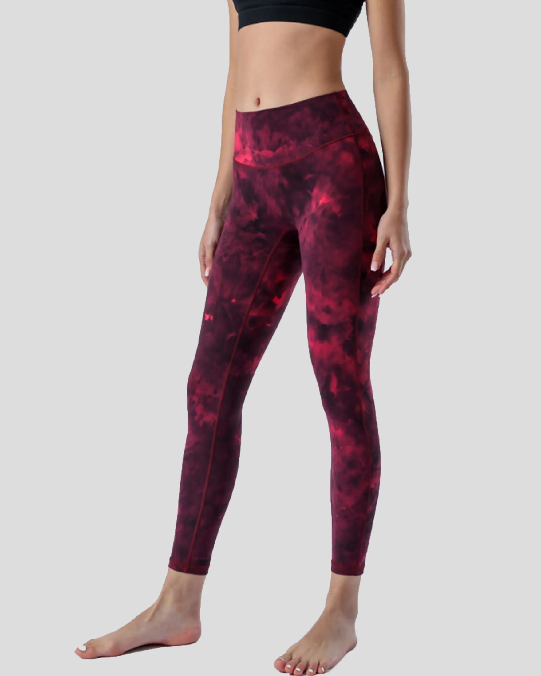 Vapor Tie Dye Print Leggings High Waist 26"