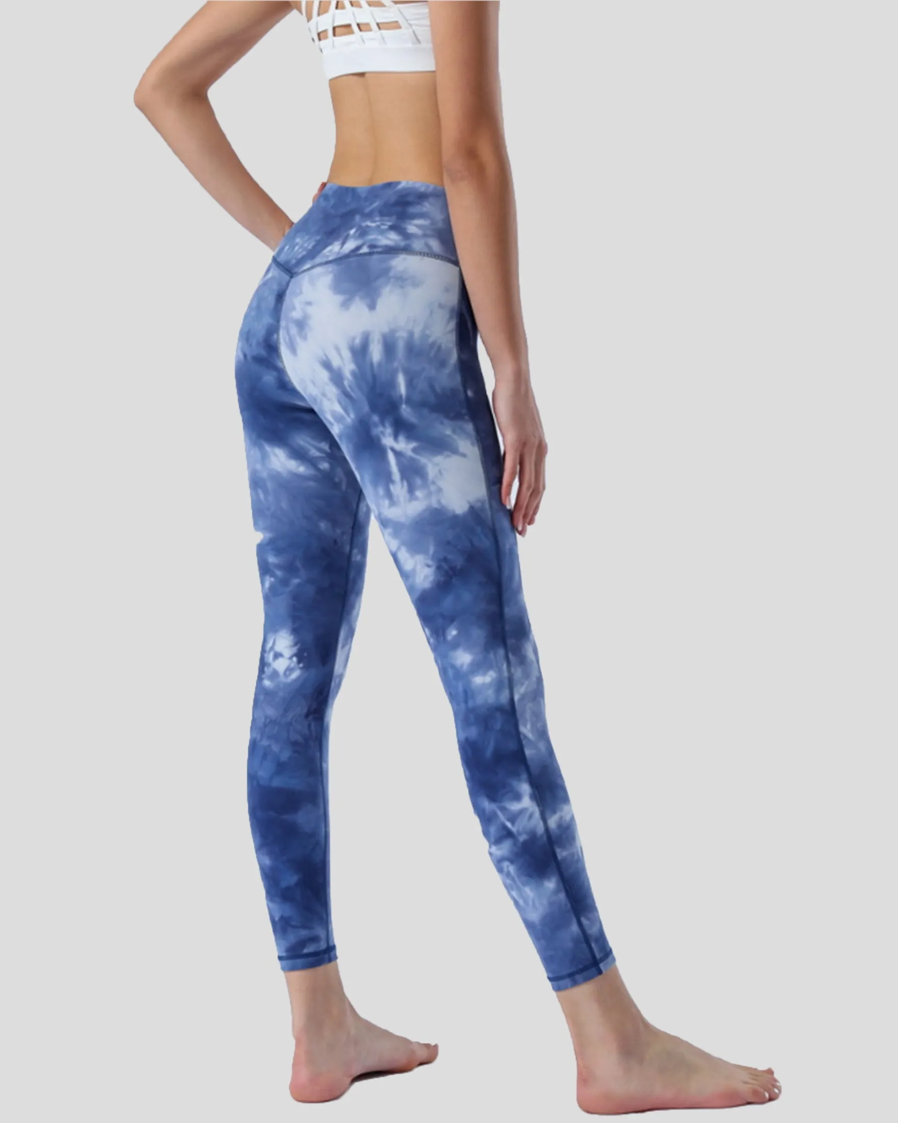 Vapor Tie Dye Print Leggings High Waist 26"