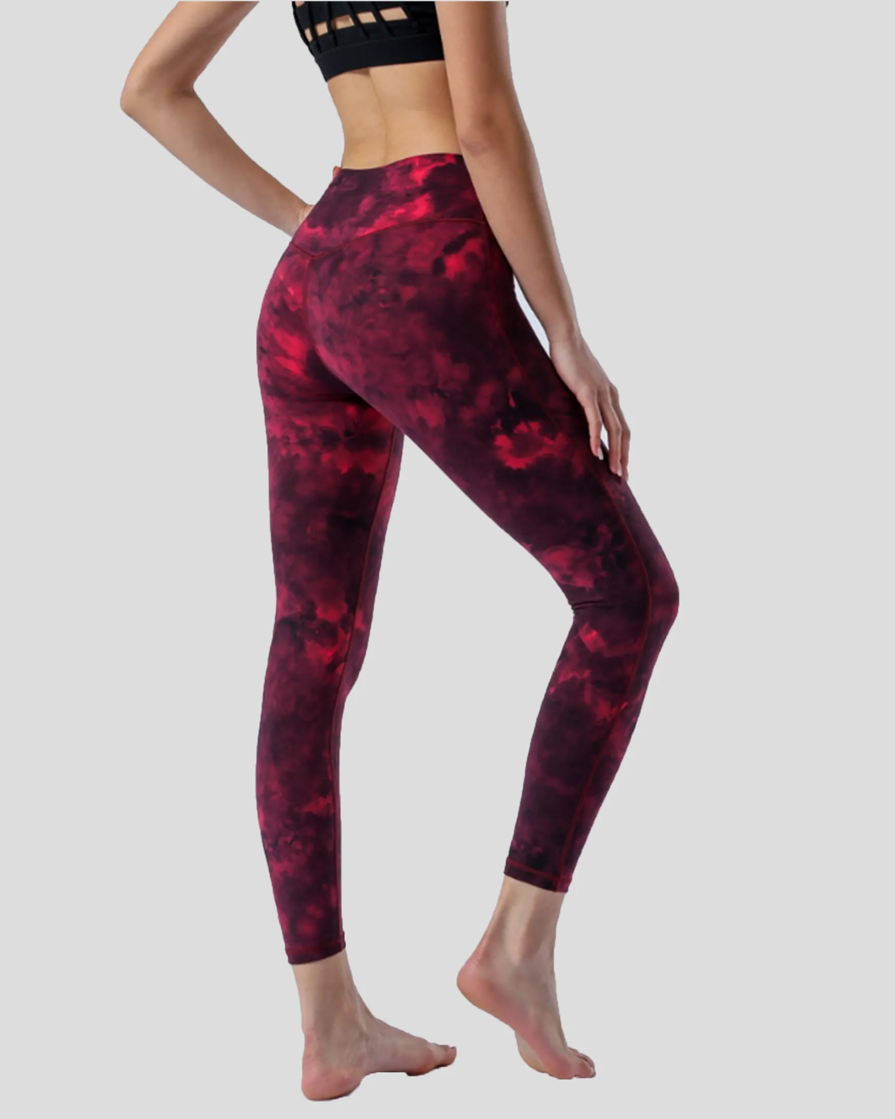 Vapor Tie Dye Print Leggings High Waist 26"