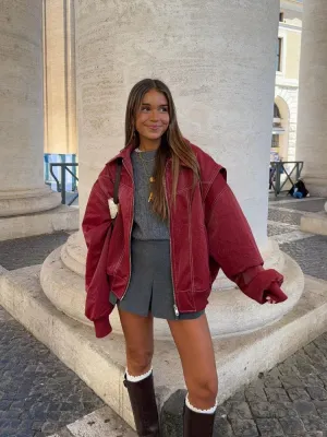 Vera | Wine Red Jacket