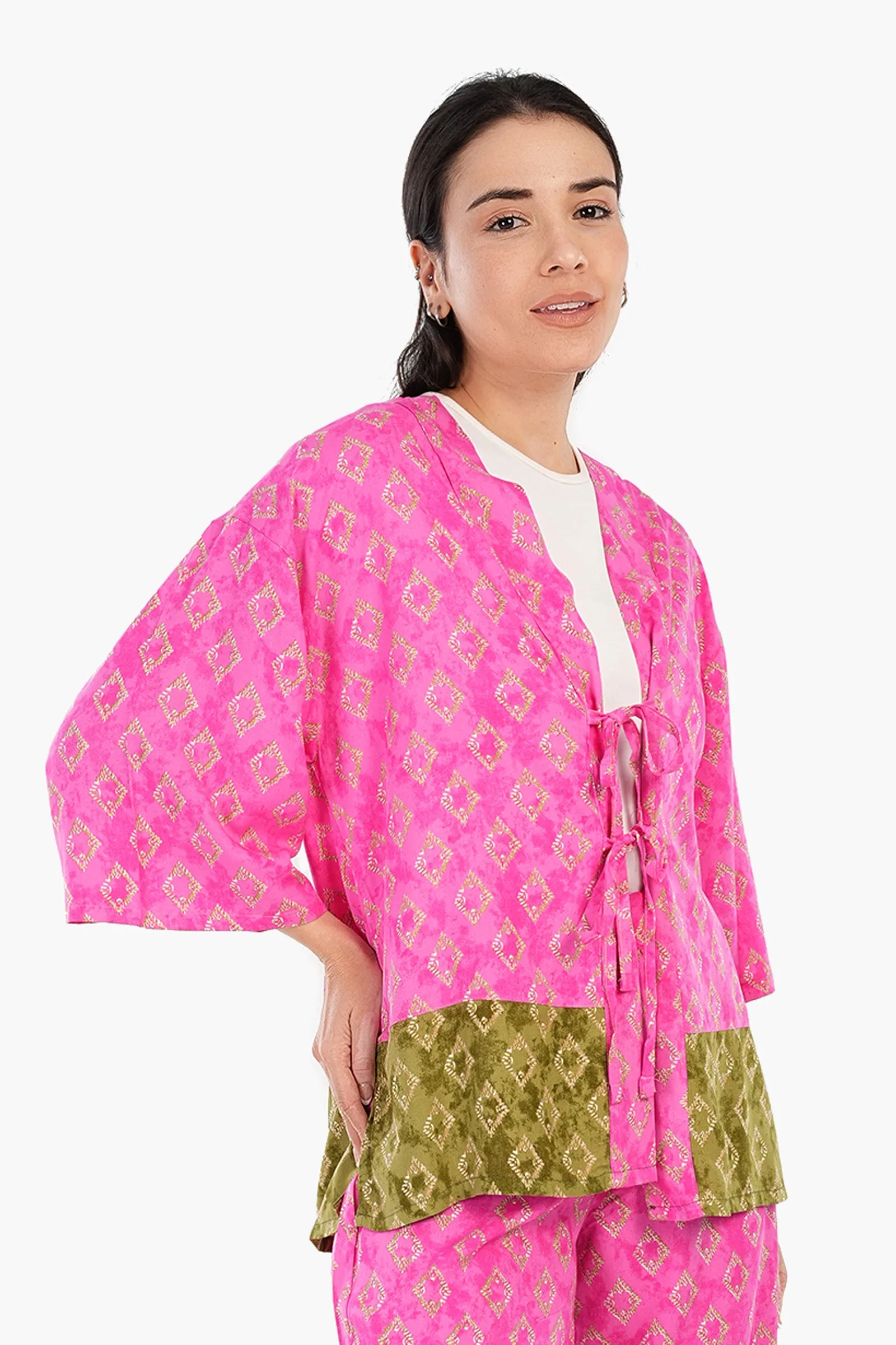 Vibrant Printed Kimono