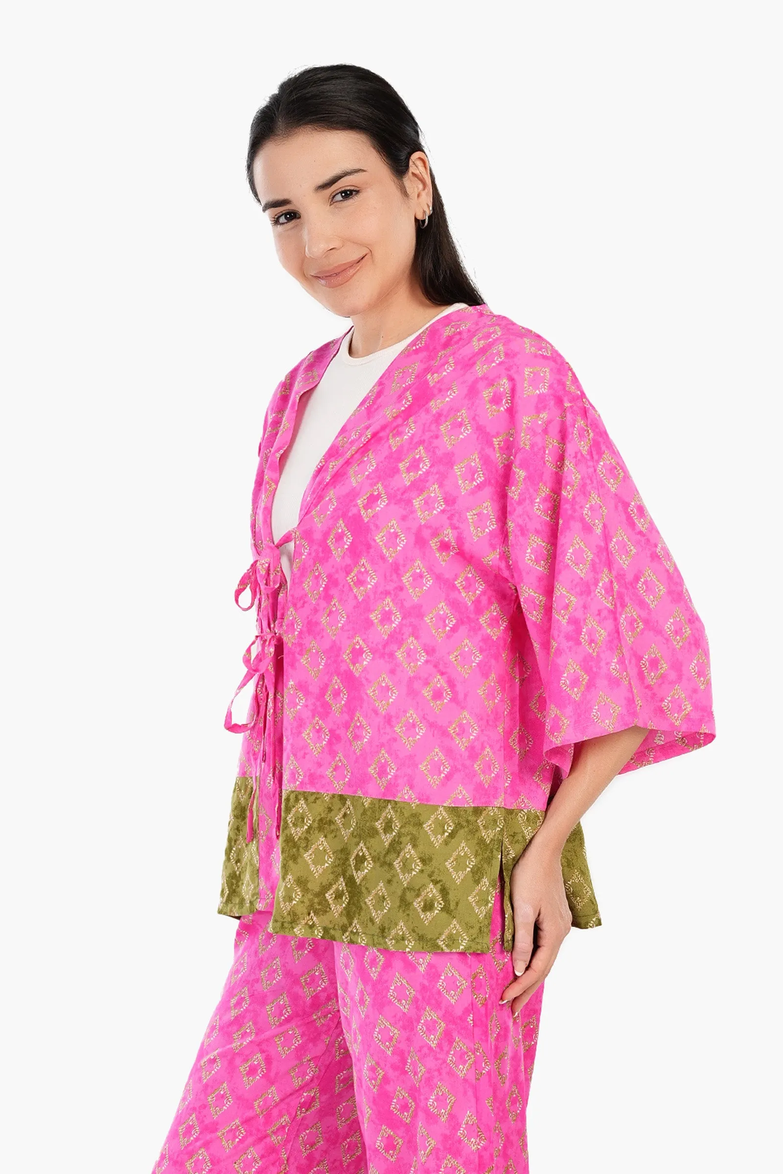 Vibrant Printed Kimono