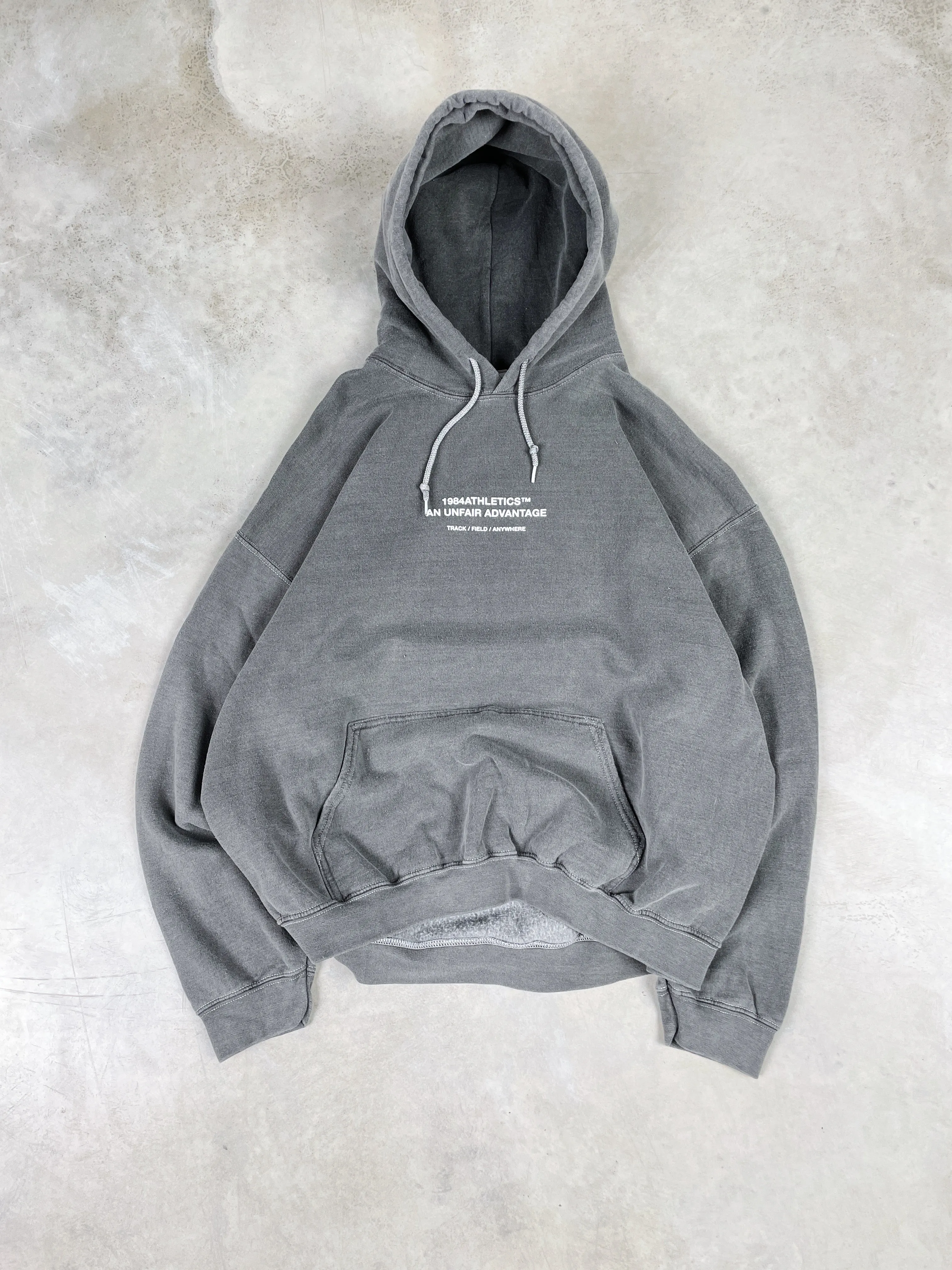 Vice 84 'Athletics' Vintage Washed Hoodie - Black