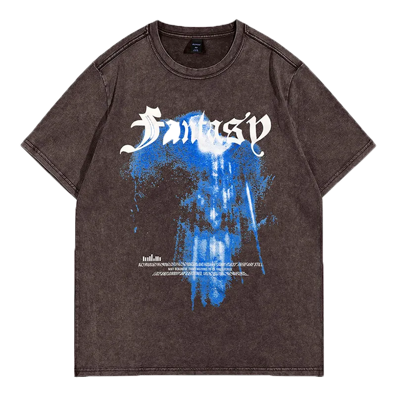 Vintage blue print TEE-D49 | Inspanda
