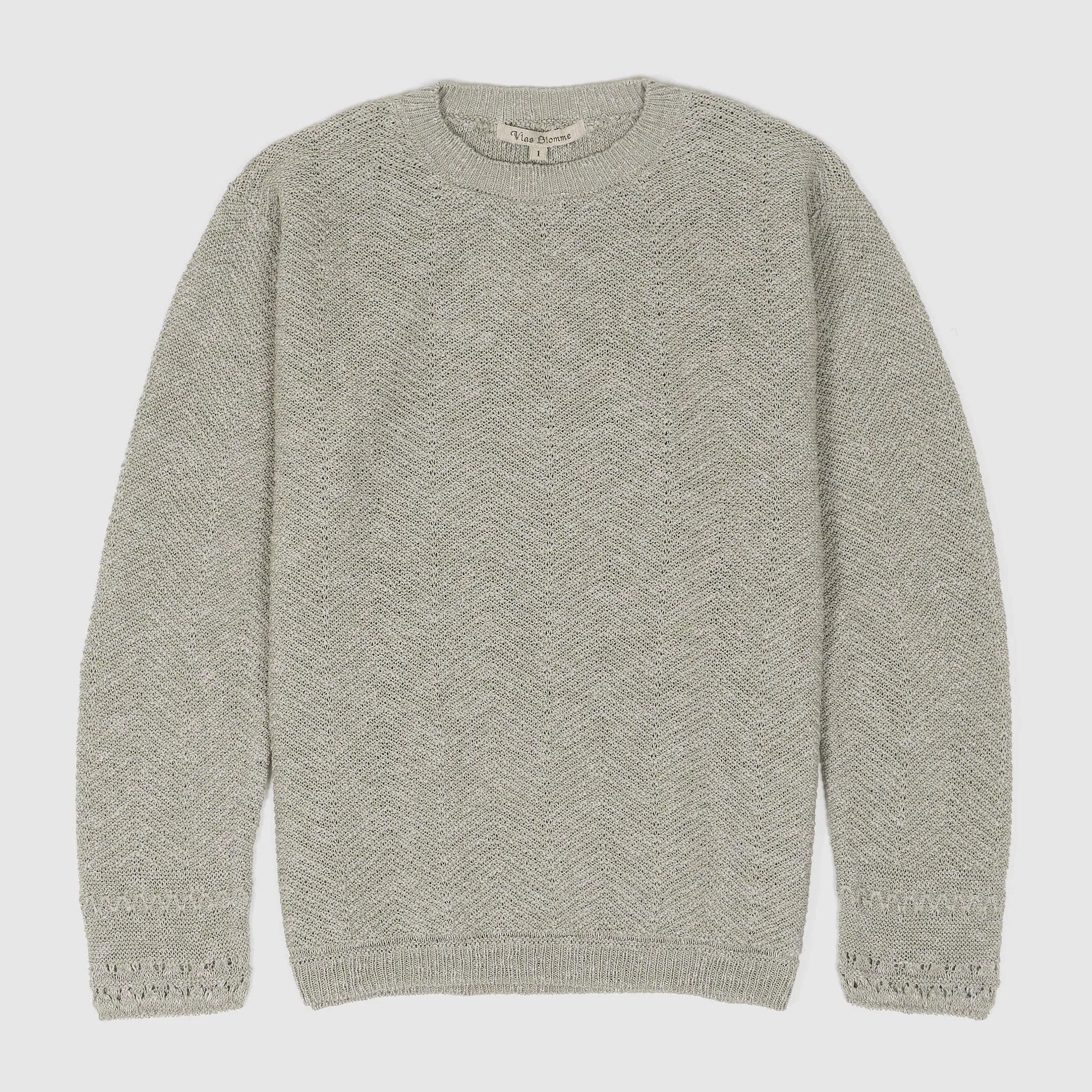 Vlas Blomme Ladies Knitted Crew Neck Pullover