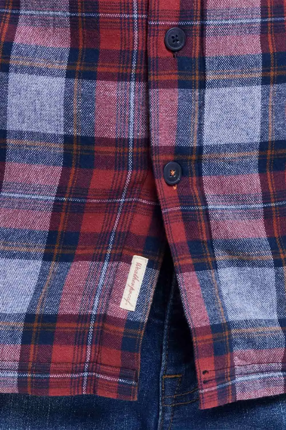 Weatherproof Vintage Sherpa Lined Hooded Shirt Jacket for Men in Brick Red | F245456GK-BRICKRED