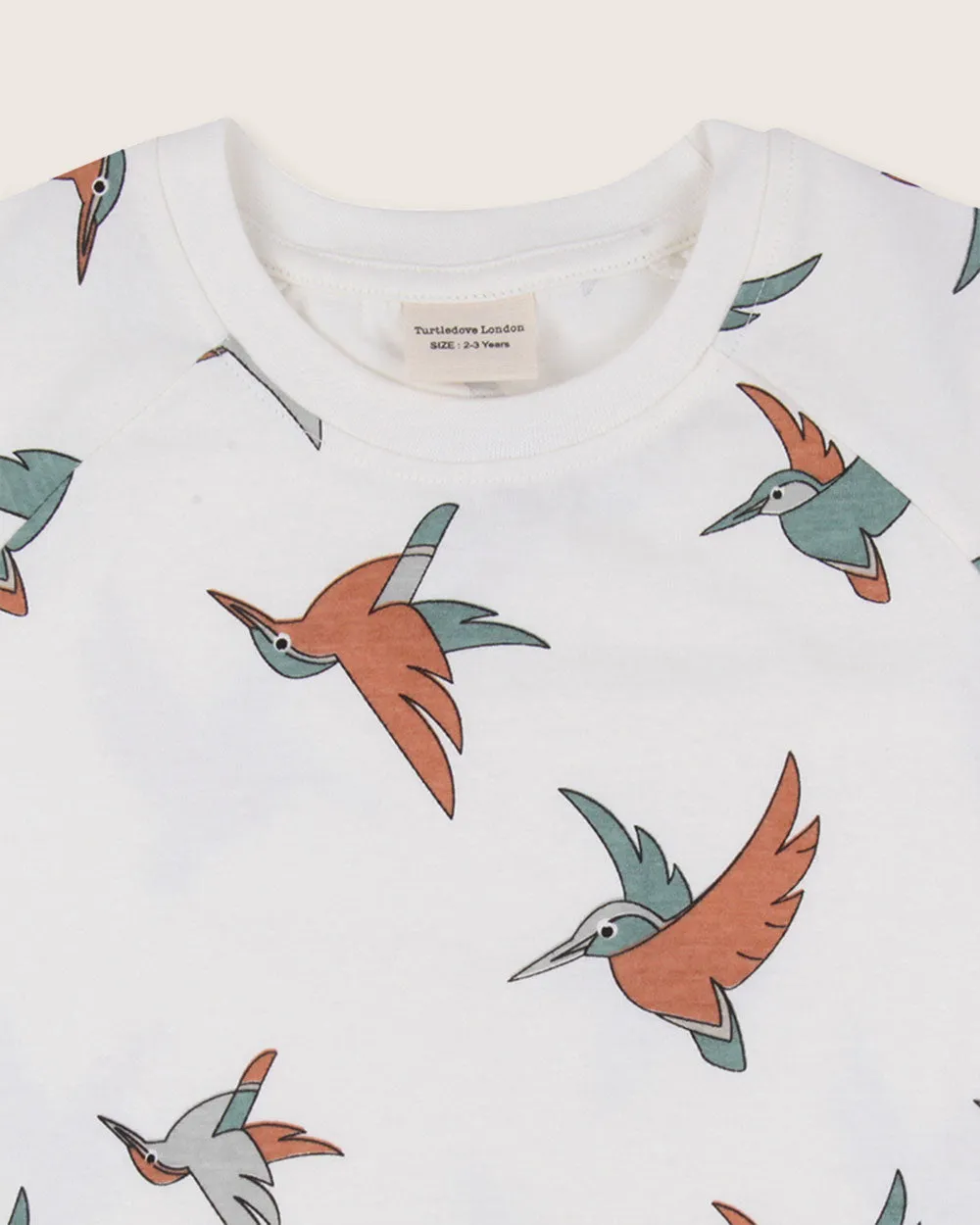 White Birdsong Print T-Shirt