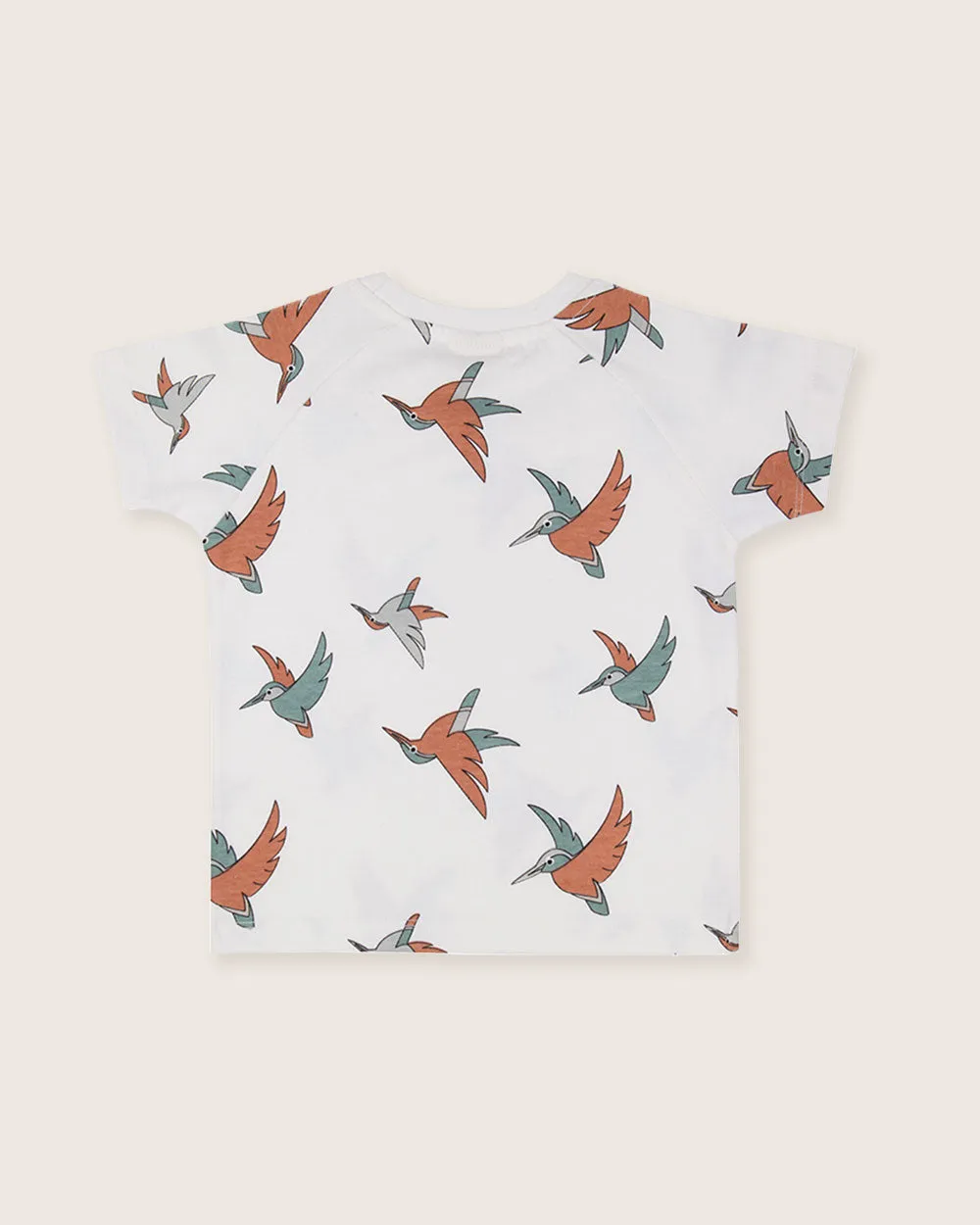 White Birdsong Print T-Shirt