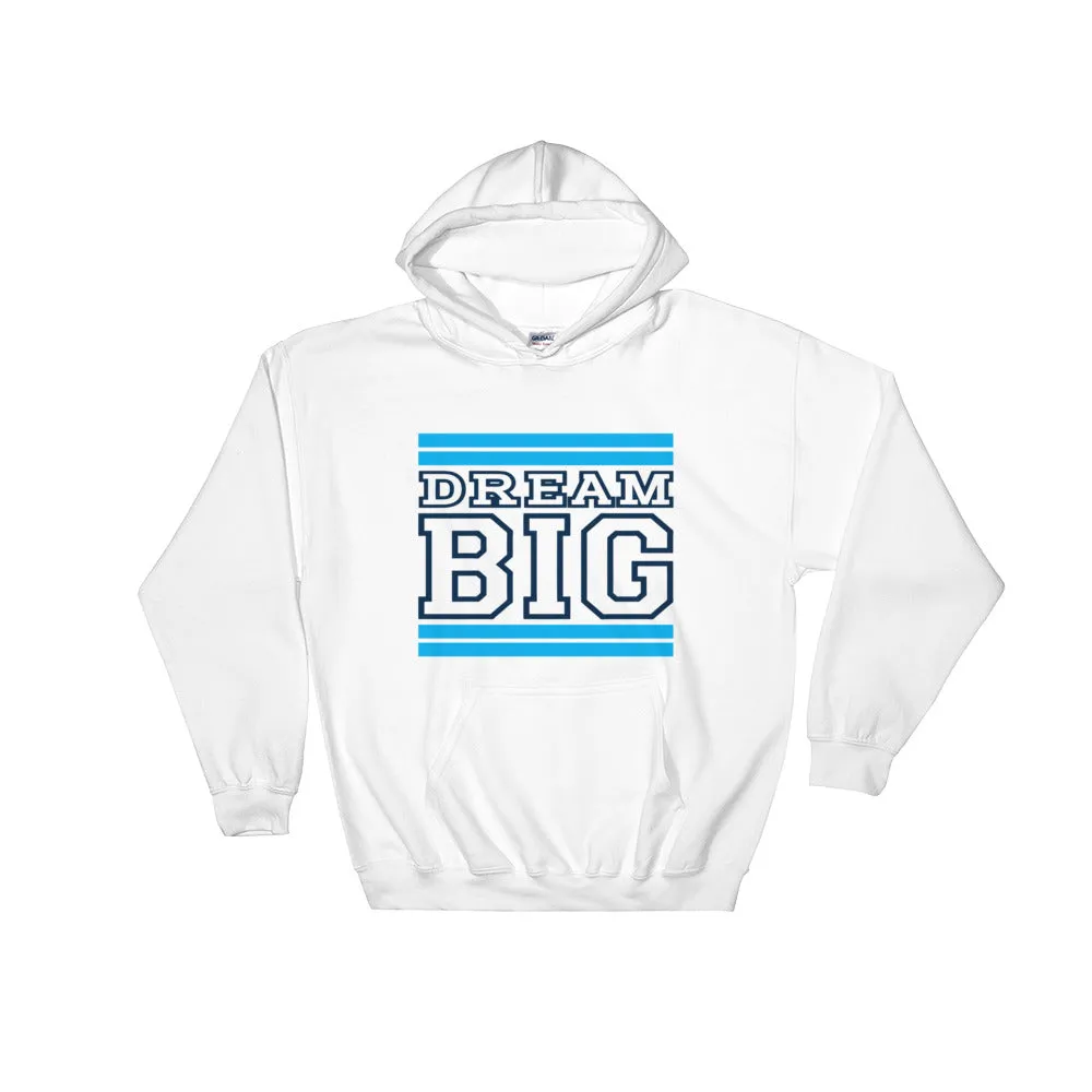 White Carolina Blue and Navy Blue Hooded Sweatshirt