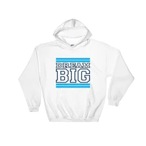White Carolina Blue and Navy Blue Hooded Sweatshirt