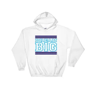White Navy Blue and Carolina Blue Hooded Sweatshirt
