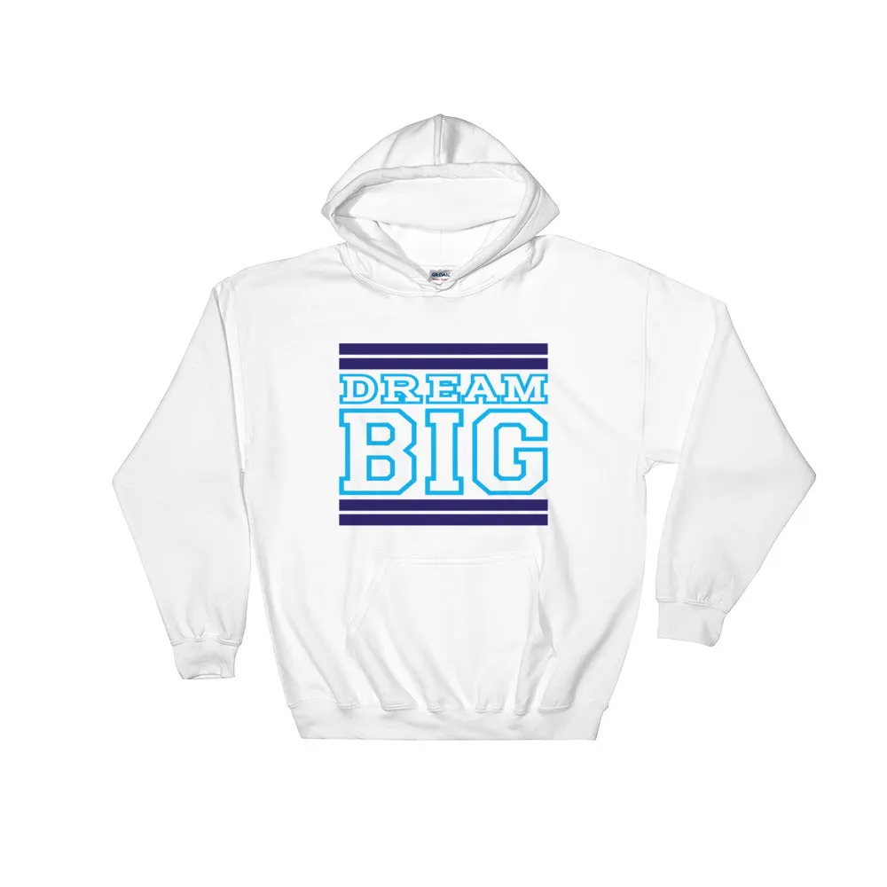 White Navy Blue and Carolina Blue Hooded Sweatshirt