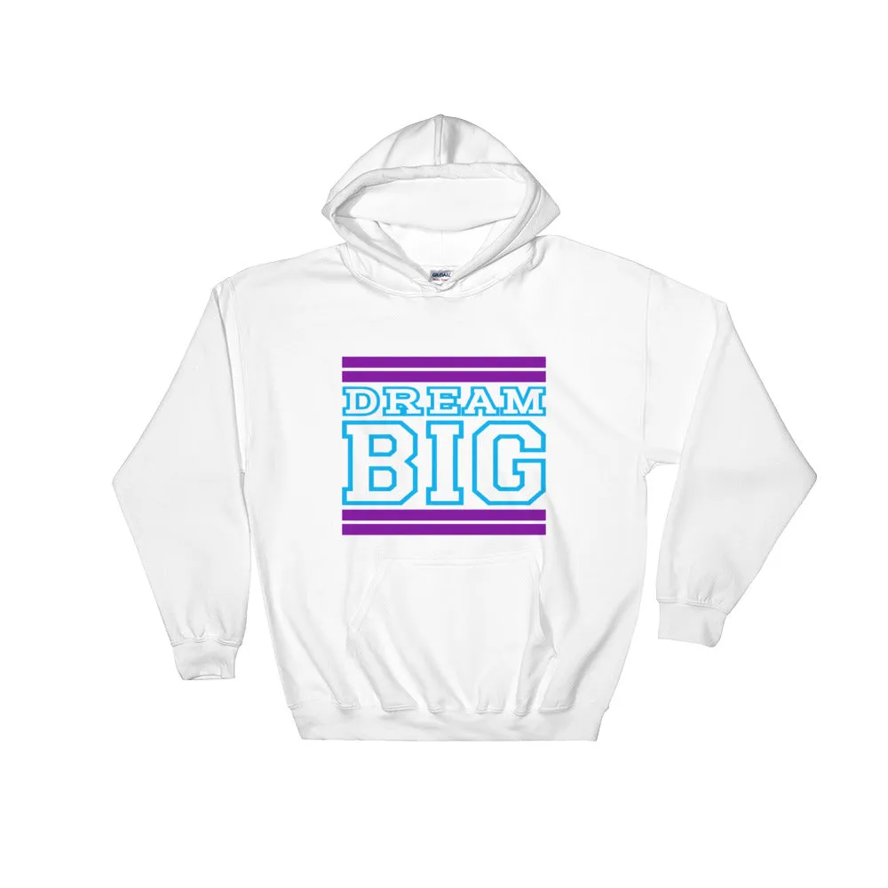 White Purple and Carolina Blue Hooded Sweatshirt