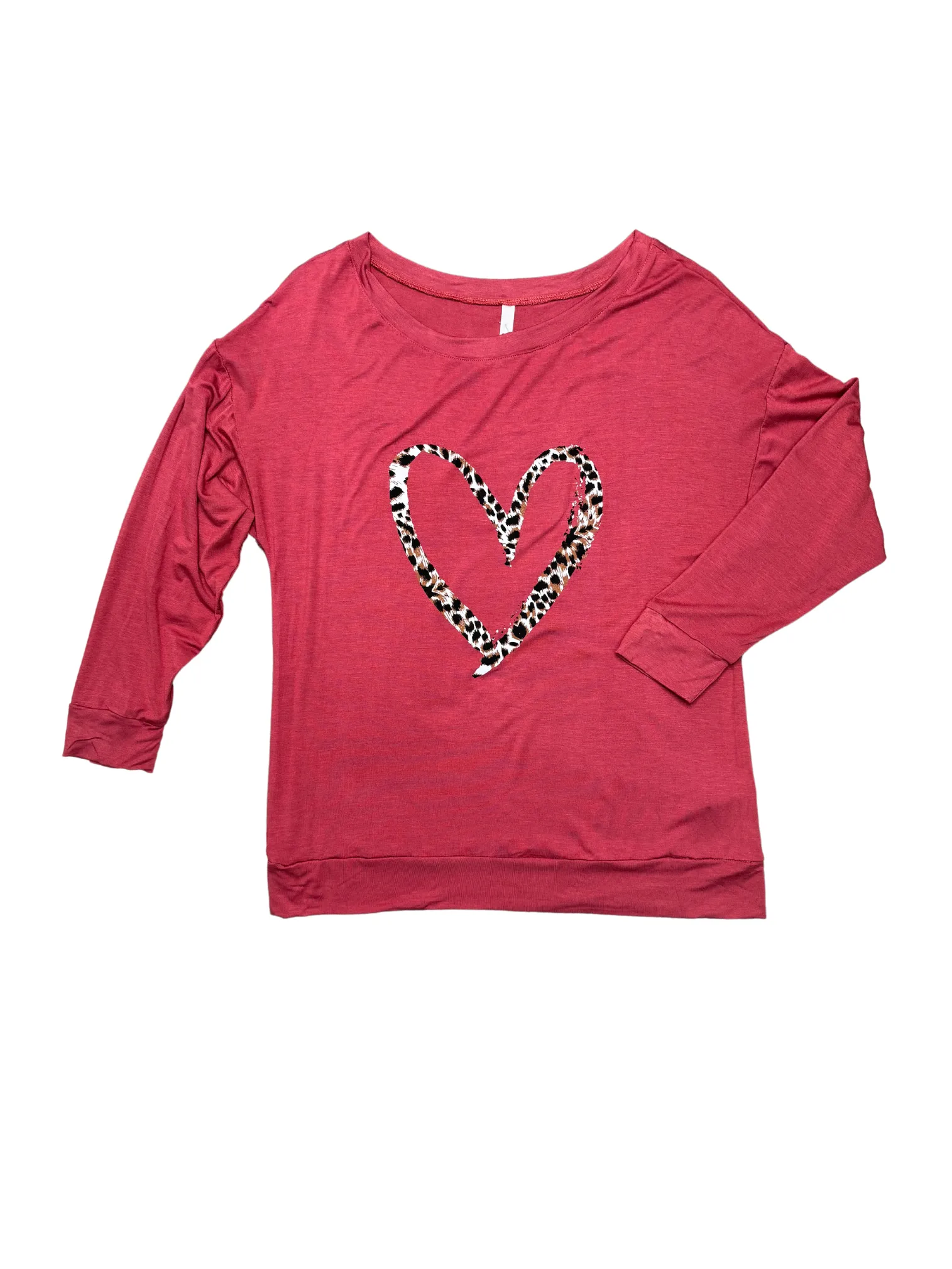 Wide Shoulder W/Heart-Mauve