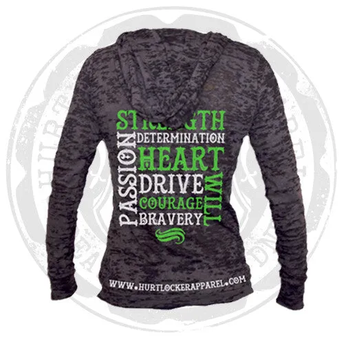 Women Are Strong - Burnout Hoodie (Black)