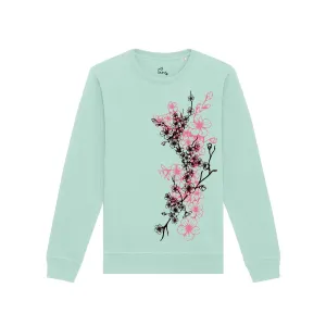 Women's Graphic Sweatshirt | Cherry Blossom Blue