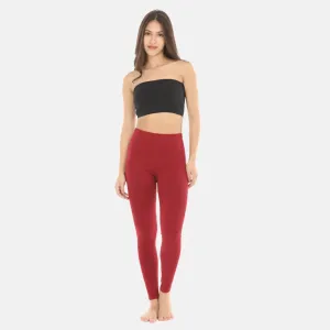 Women's Leggings | High Waist | Ankle Length | Cotton-Elastane Blend | Non-See-Through | Gusset Crotch Prevents Ripping
