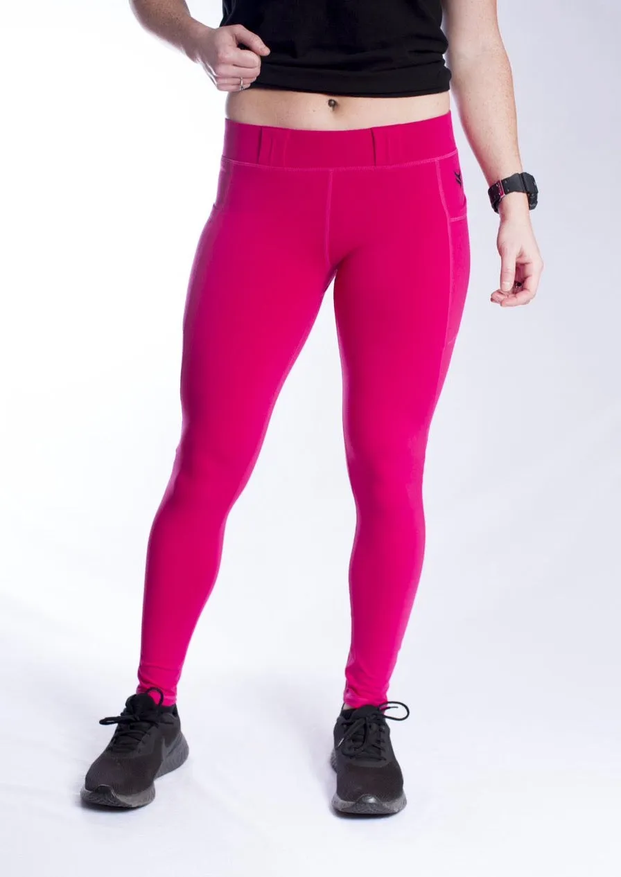 Women's Lycra/Supplex Blend EDC Leggings - Bright Rose