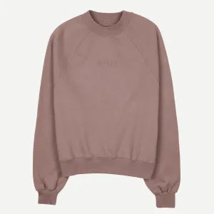 Womens Oversized Raglan Fleece Crew Sweatshirt - Antler