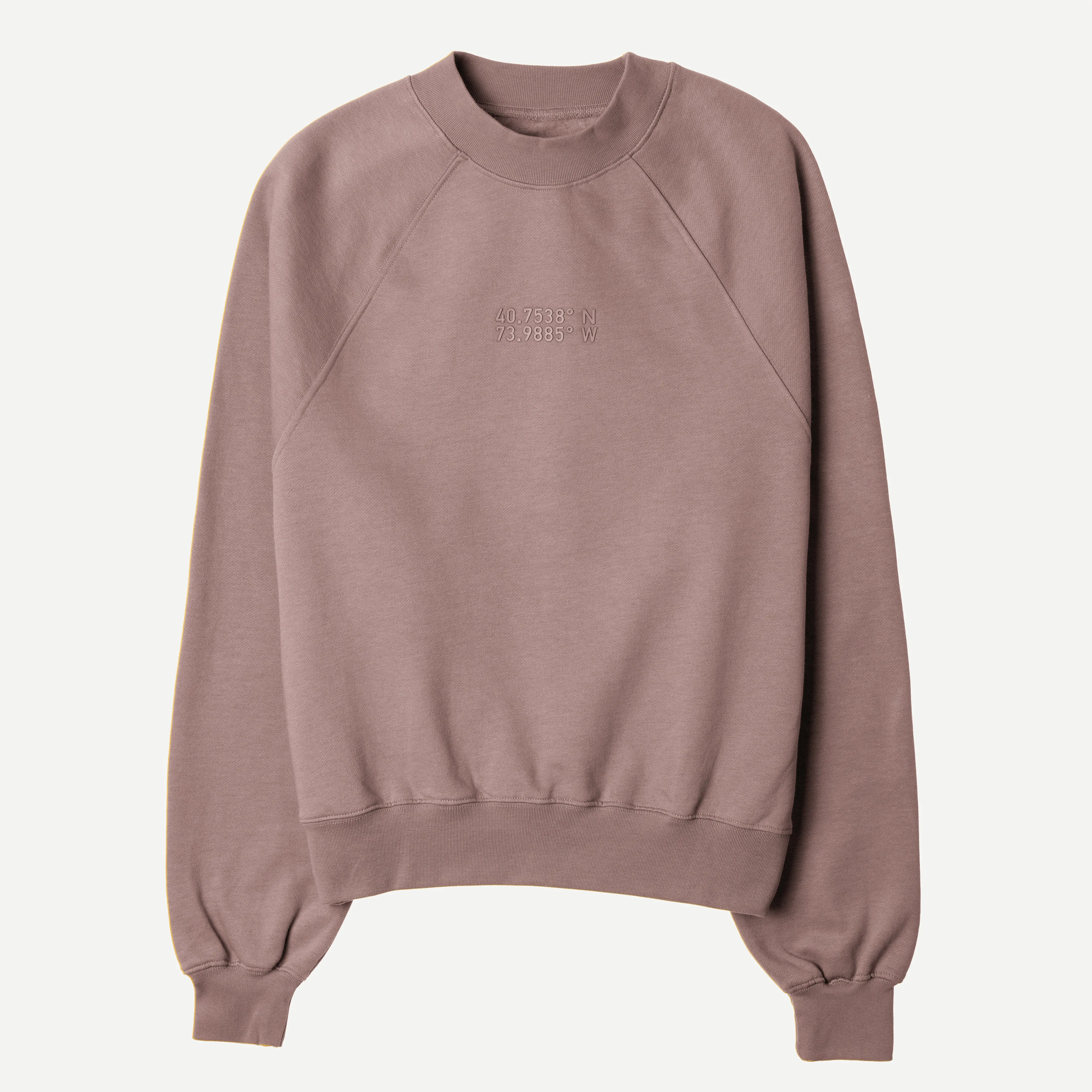 Womens Oversized Raglan Fleece Crew Sweatshirt - Antler
