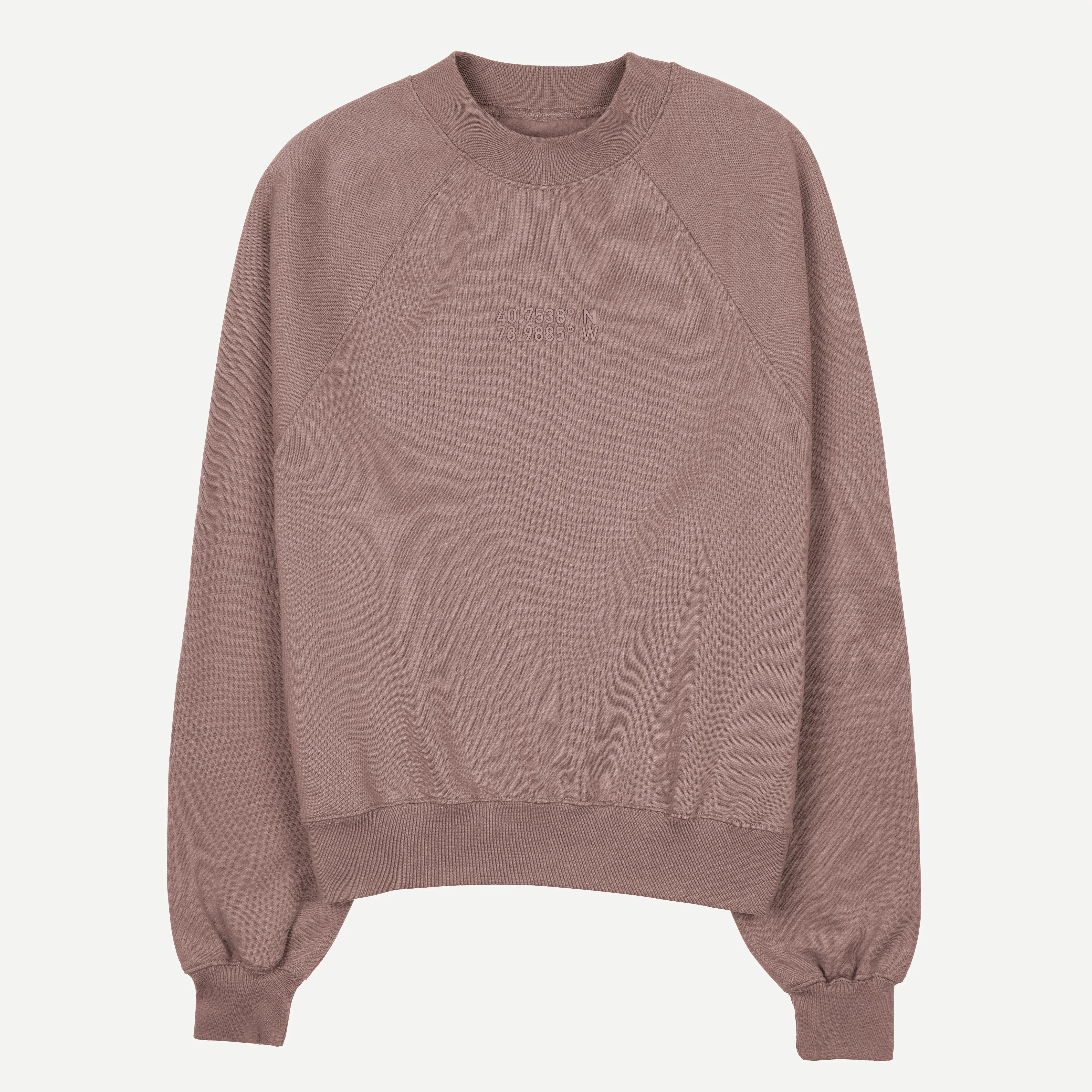 Womens Oversized Raglan Fleece Crew Sweatshirt - Antler
