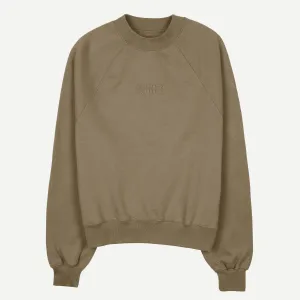 Womens Oversized Raglan Fleece Crew Sweatshirt - Elmwood