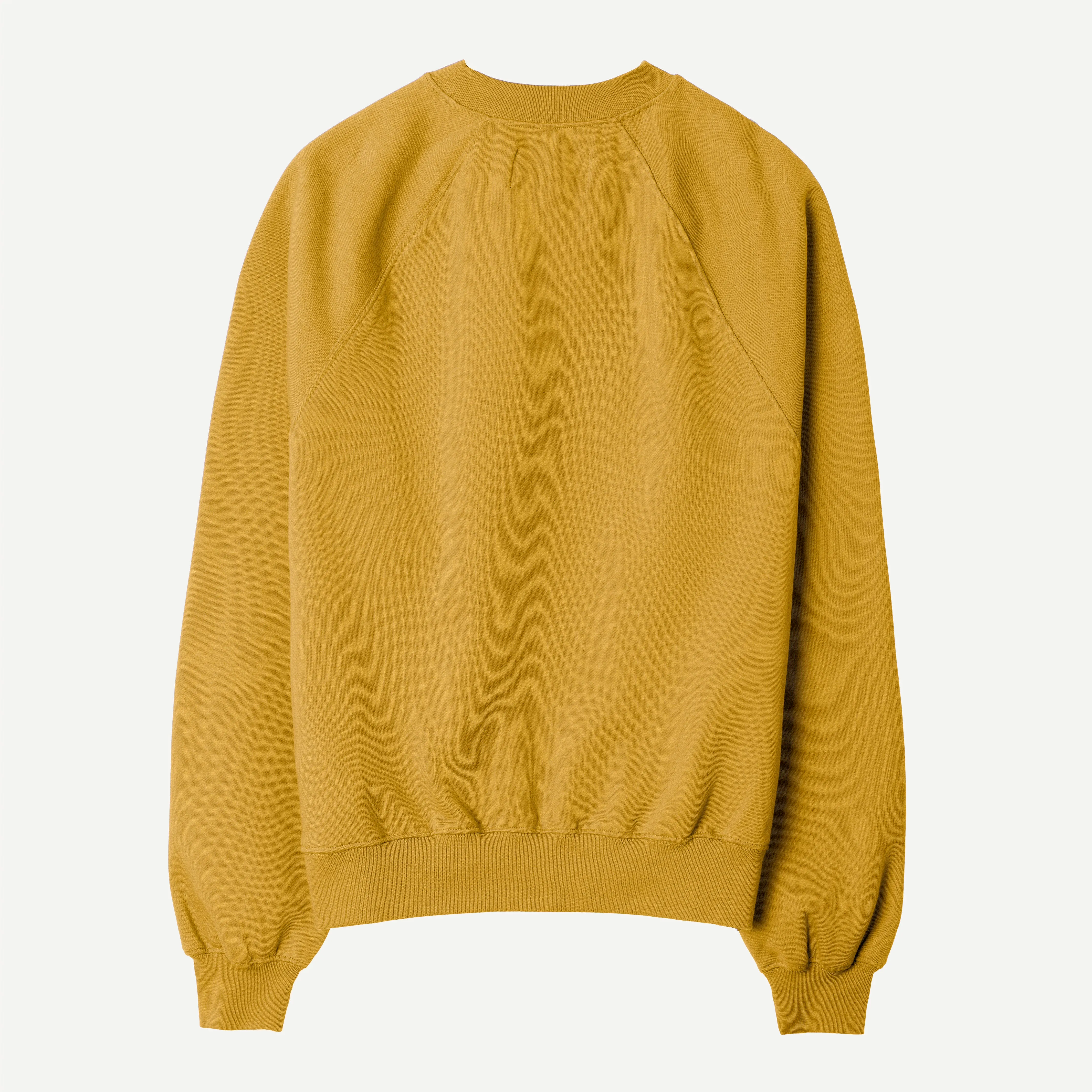 Womens Oversized Raglan Fleece Crew Sweatshirt - Honey Mustard