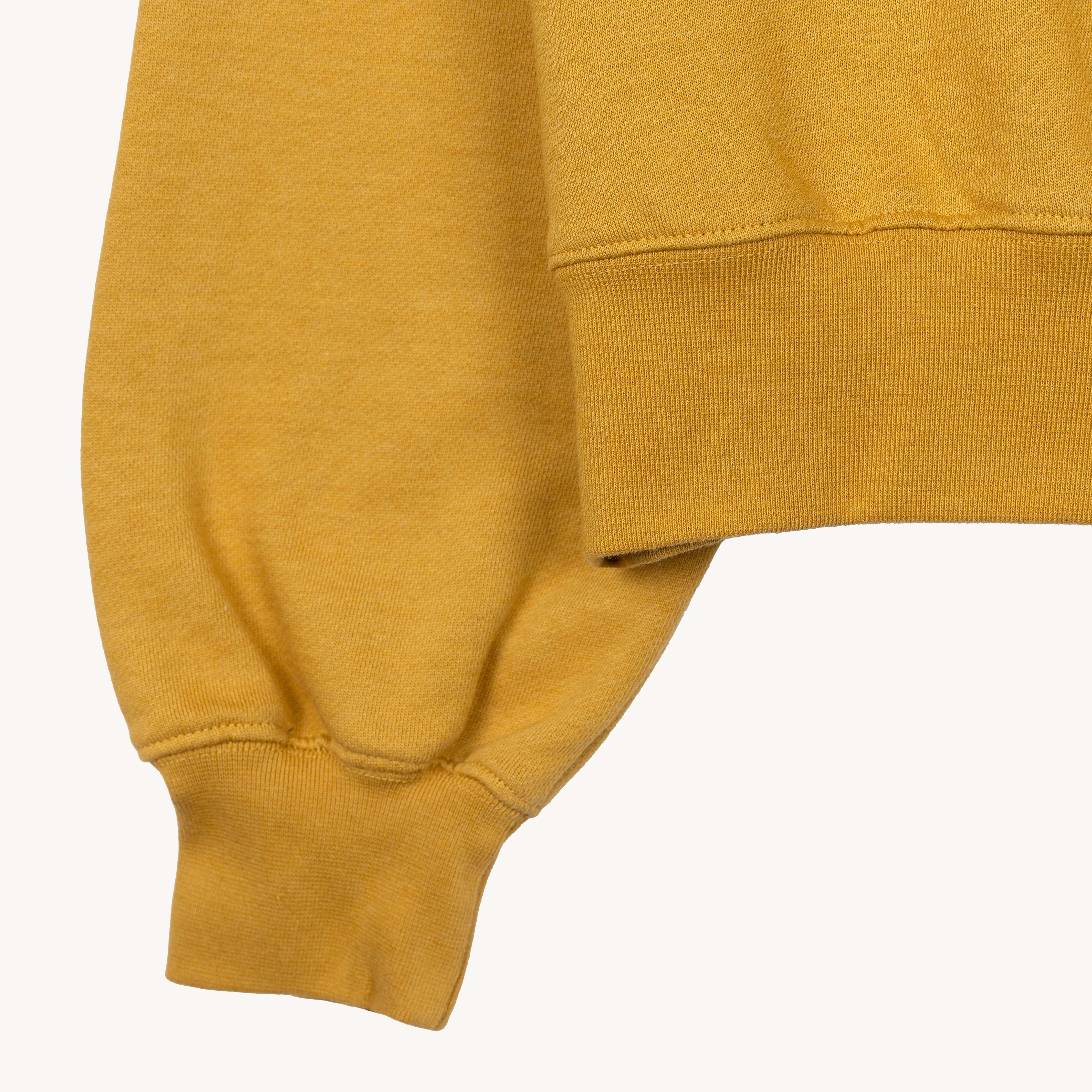 Womens Oversized Raglan Fleece Crew Sweatshirt - Honey Mustard