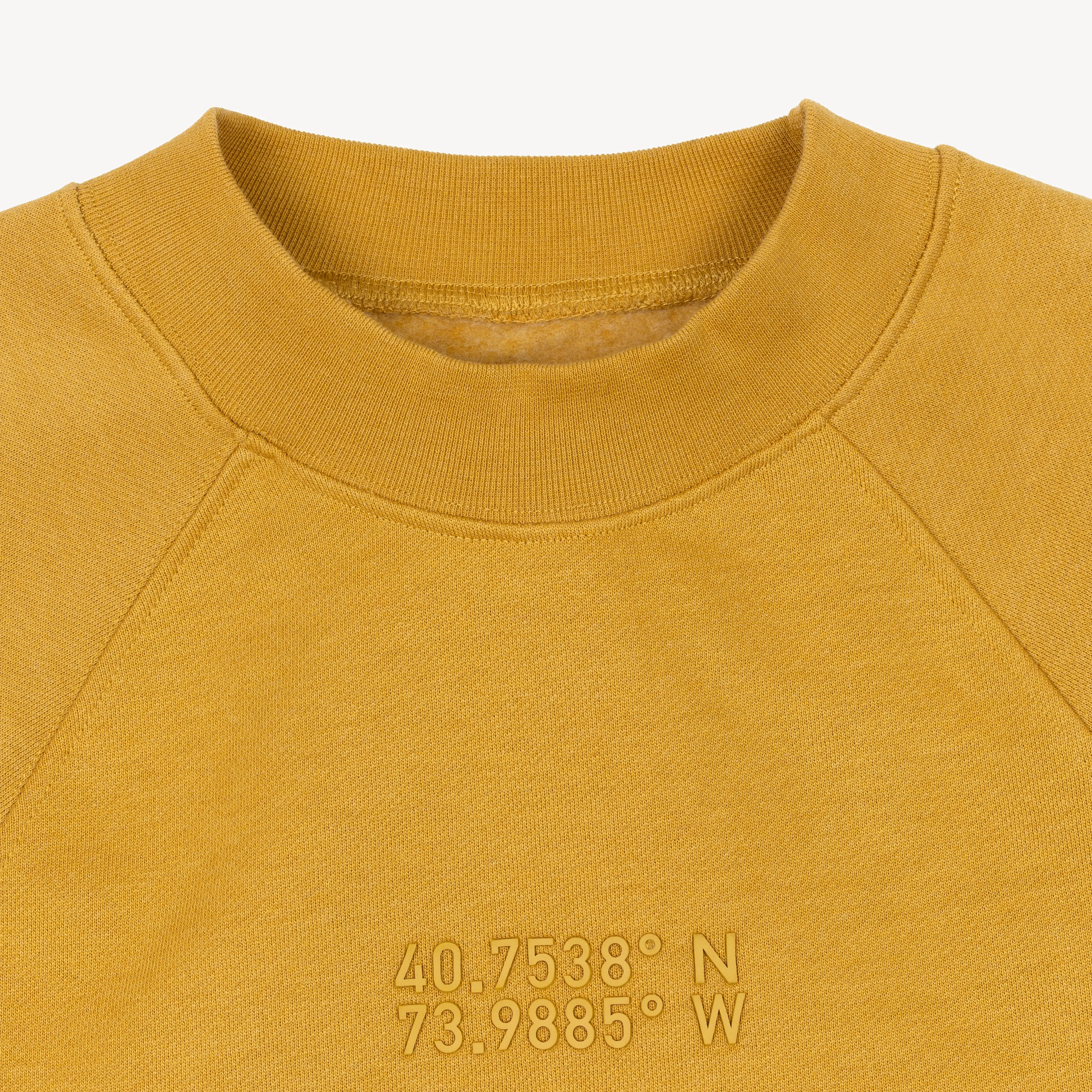 Womens Oversized Raglan Fleece Crew Sweatshirt - Honey Mustard