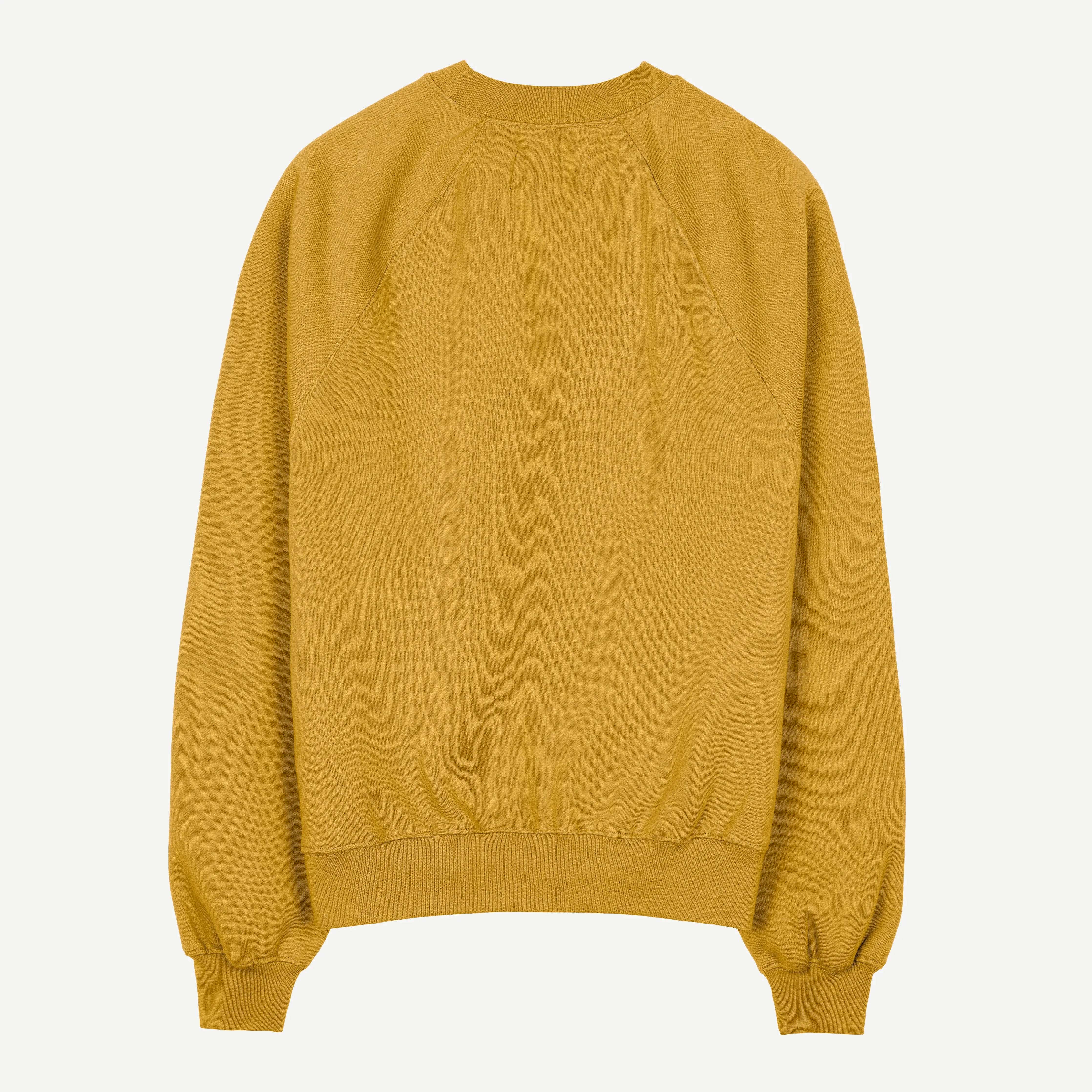 Womens Oversized Raglan Fleece Crew Sweatshirt - Honey Mustard
