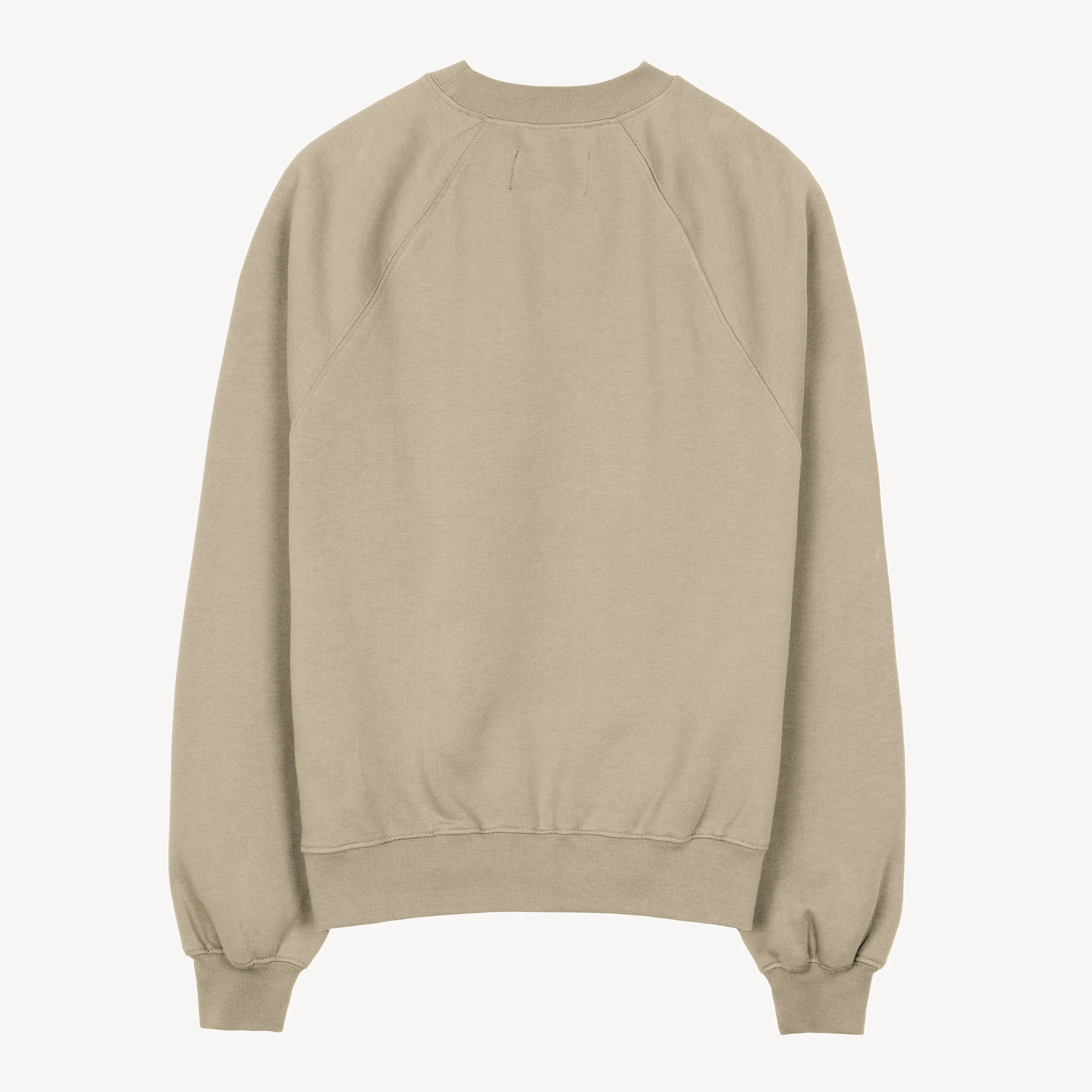 Womens Oversized Raglan Fleece Crew Sweatshirt - Oatmeal
