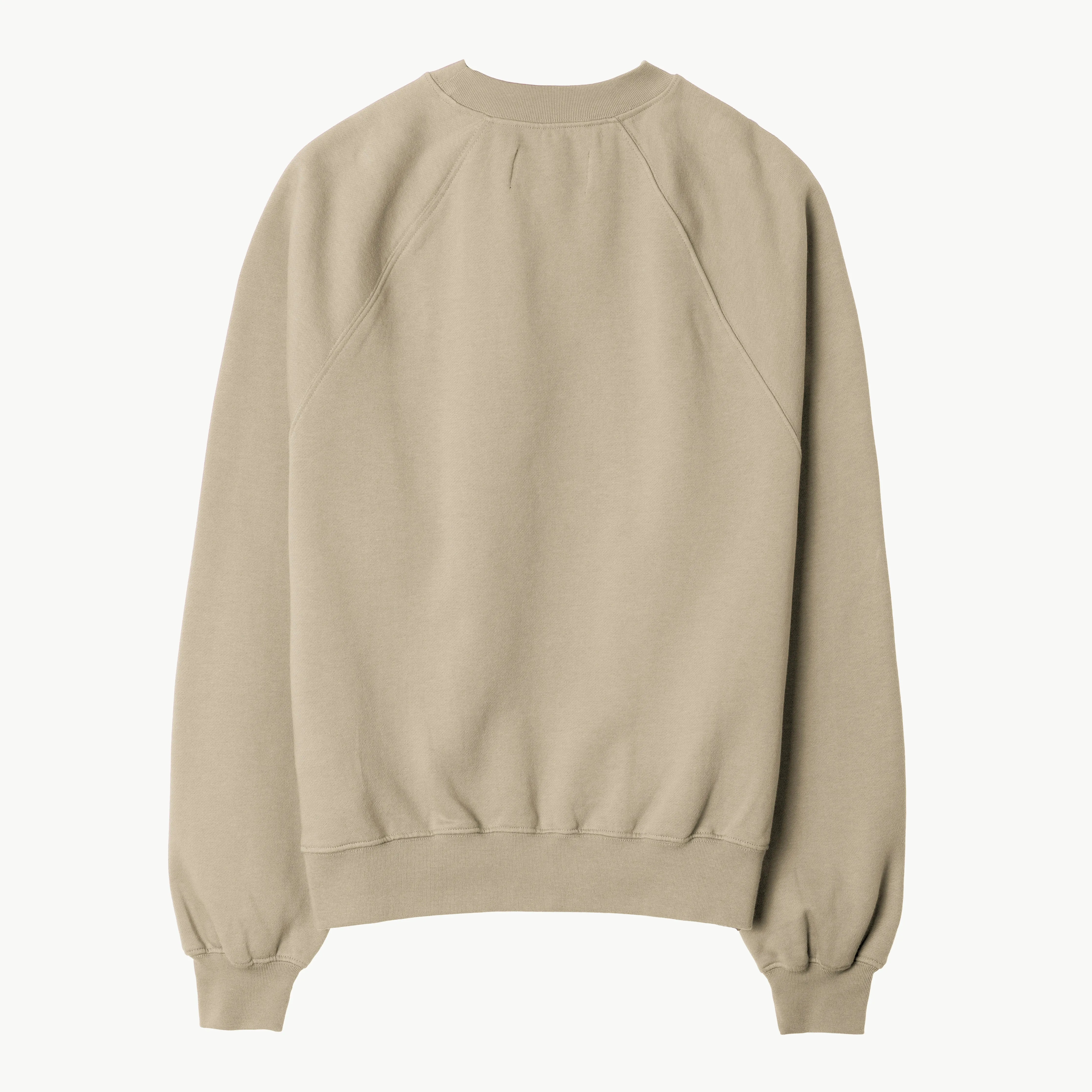 Womens Oversized Raglan Fleece Crew Sweatshirt - Oatmeal