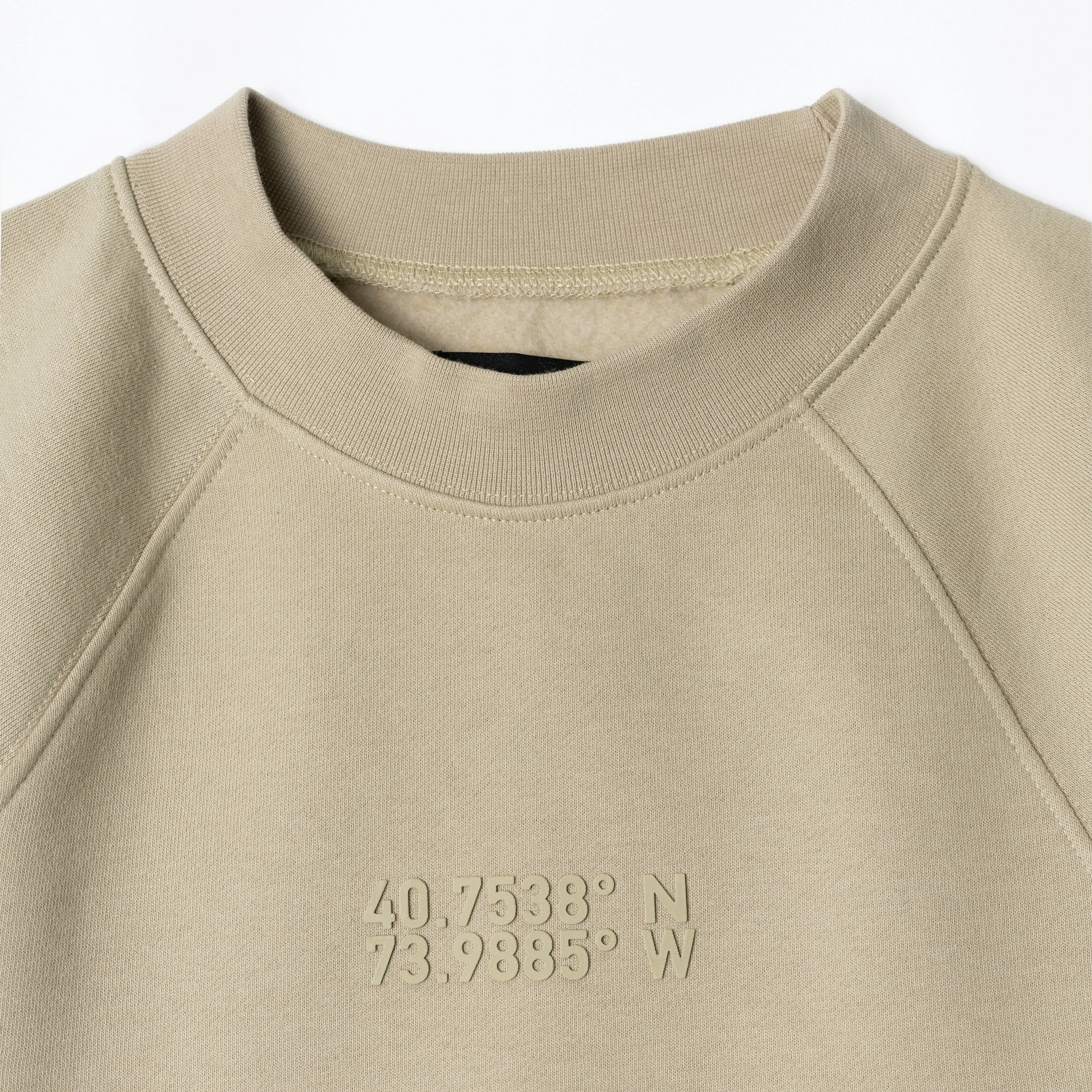 Womens Oversized Raglan Fleece Crew Sweatshirt - Oatmeal