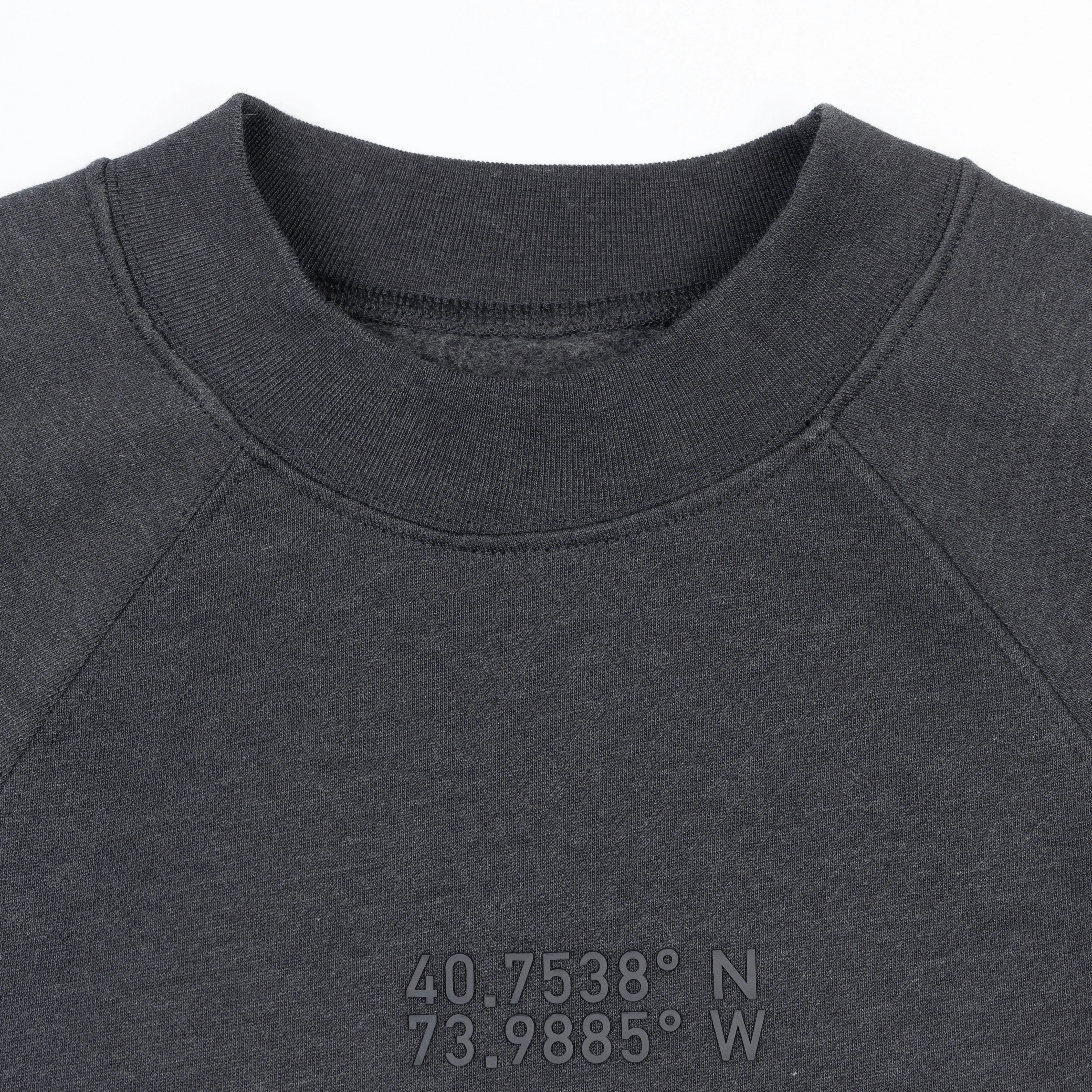 Womens Oversized Raglan Fleece Crew Sweatshirt - Woodland Grey