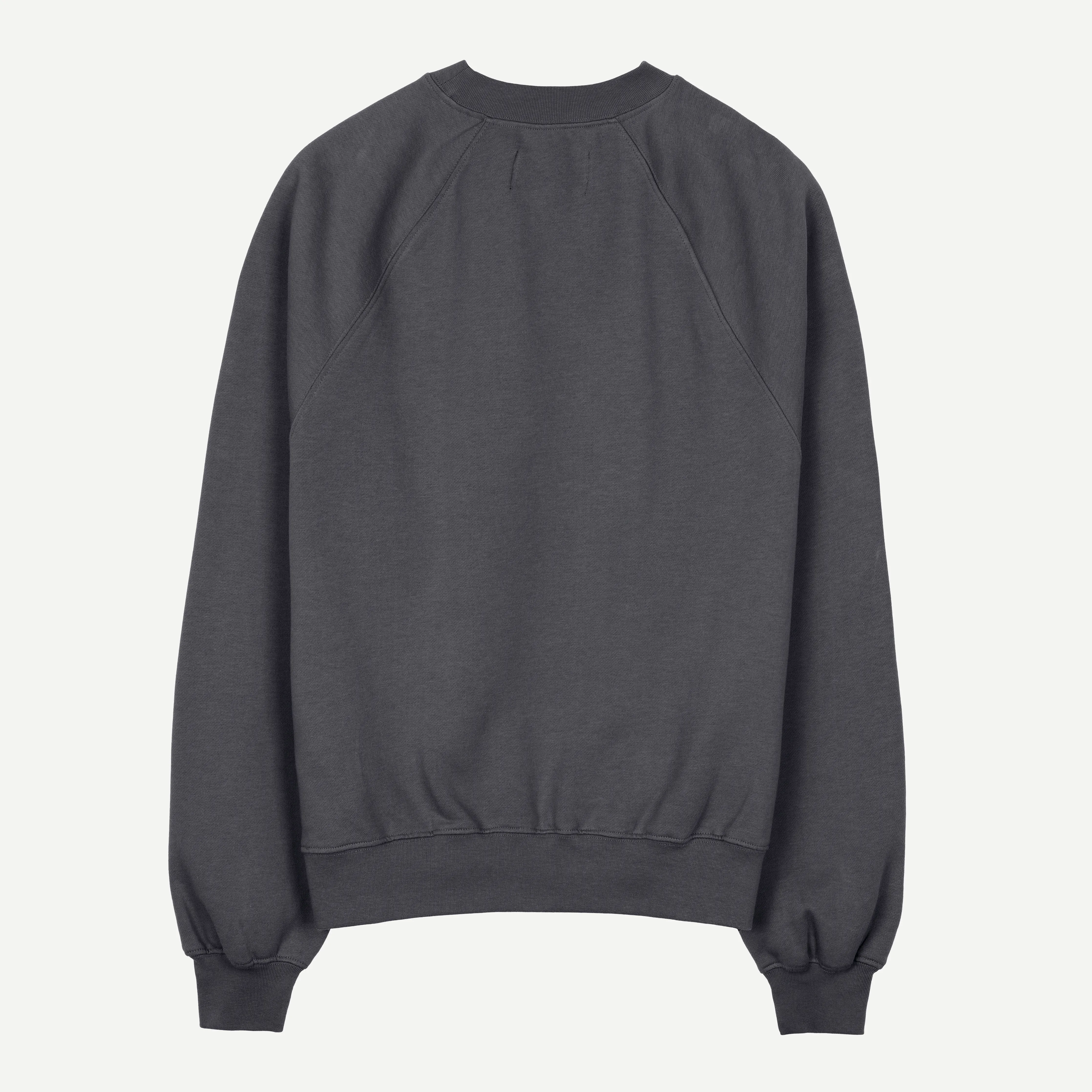 Womens Oversized Raglan Fleece Crew Sweatshirt - Woodland Grey
