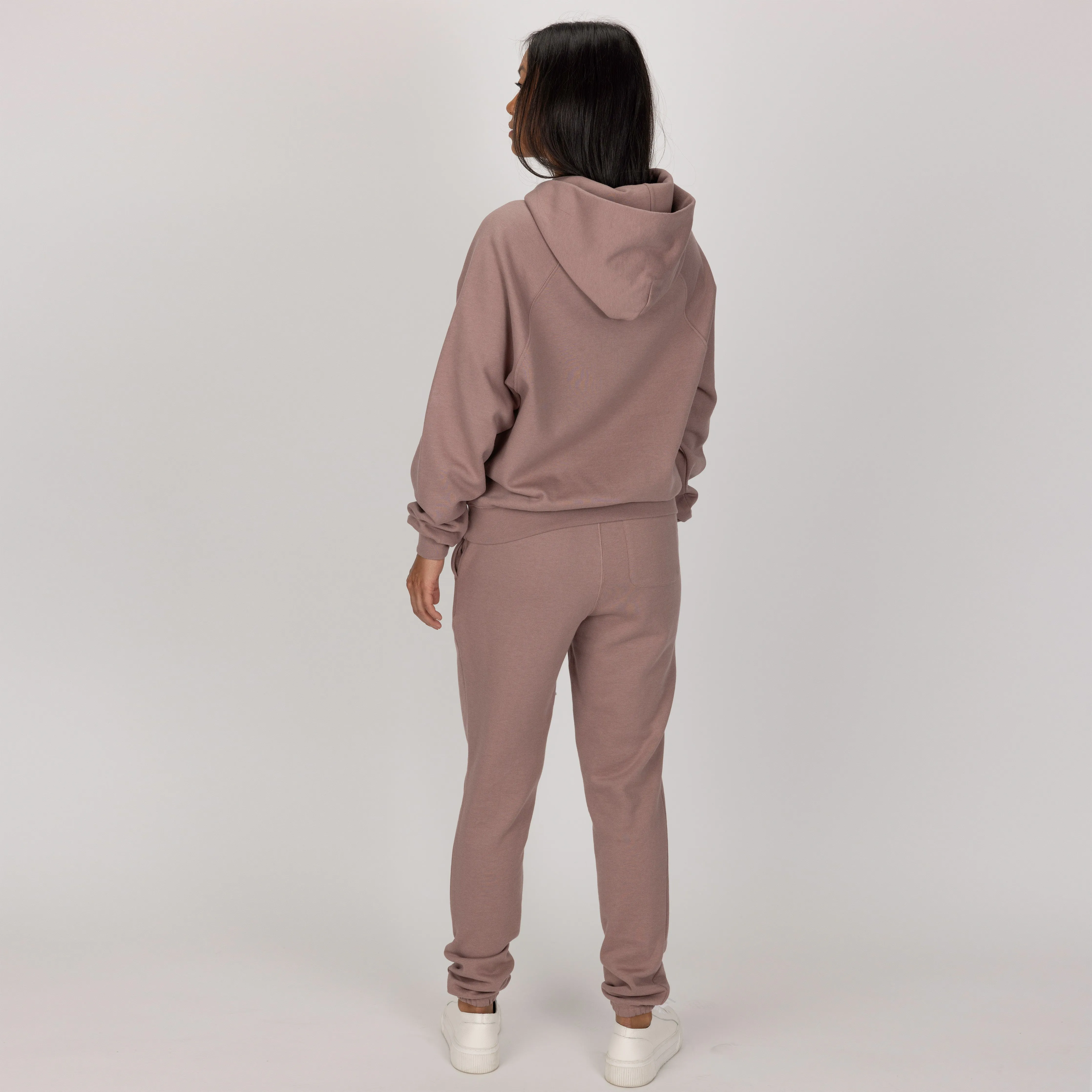 Womens Oversized Raglan Fleece Hoodie - Antler