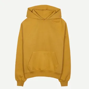 Womens Oversized Raglan Fleece Hoodie - Honey Mustard