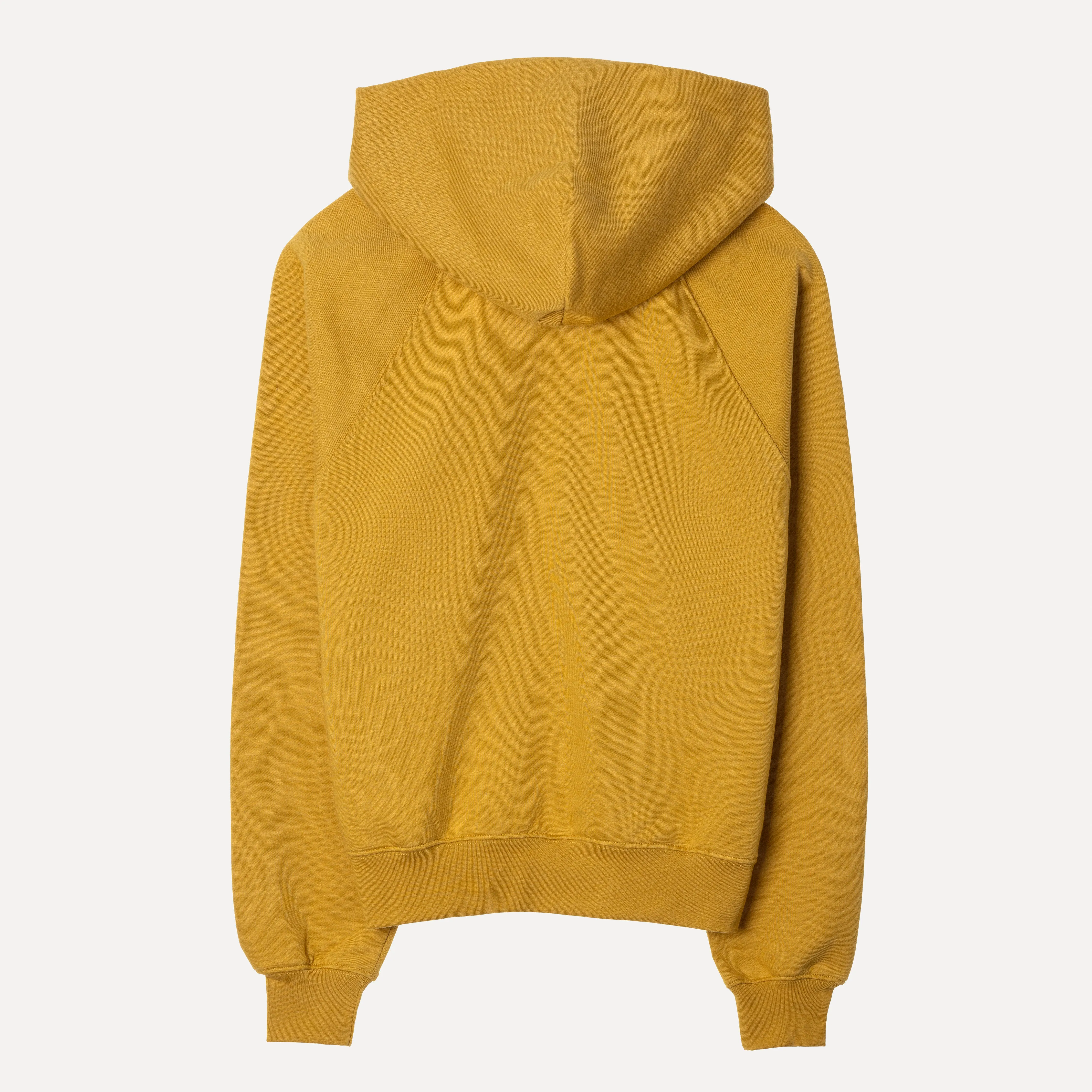 Womens Oversized Raglan Fleece Hoodie - Honey Mustard