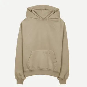 Womens Oversized Raglan Fleece Hoodie - Oatmeal