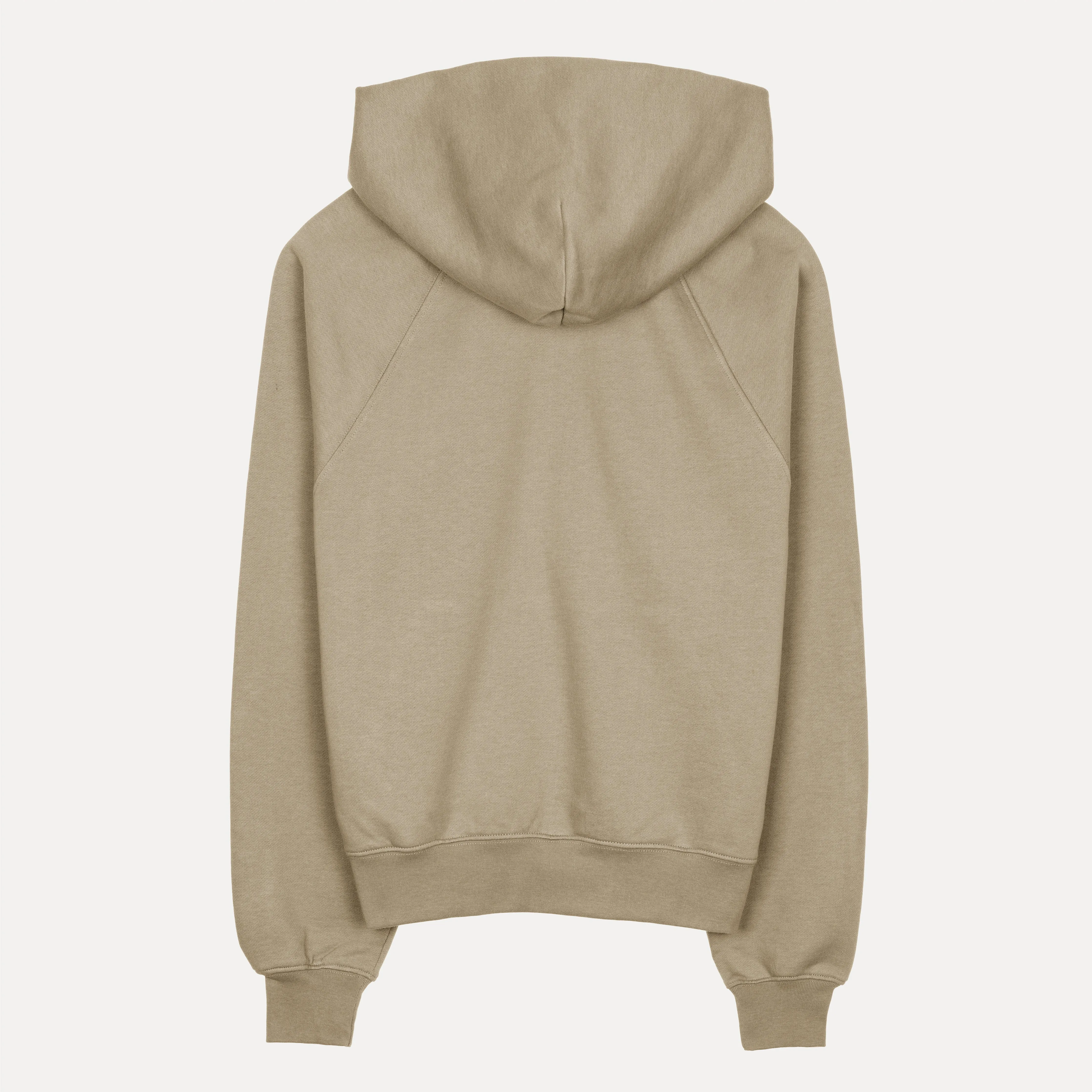 Womens Oversized Raglan Fleece Hoodie - Oatmeal