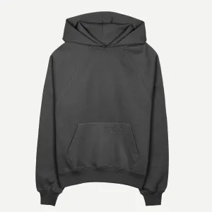 Womens Oversized Raglan Fleece Hoodie - Woodland Grey