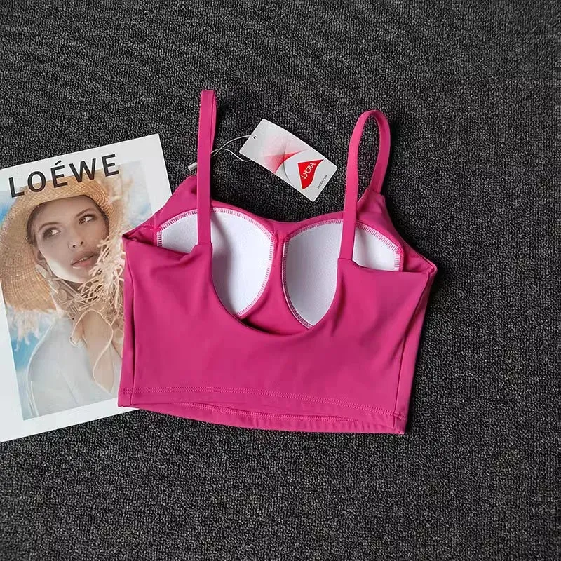 Women's Push-Up Fitness Yoga Bra - Breathable Running Vest - Gym Sports Bra with Pad
