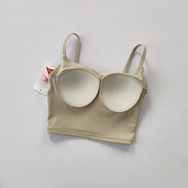 Women's Push-Up Fitness Yoga Bra - Breathable Running Vest - Gym Sports Bra with Pad