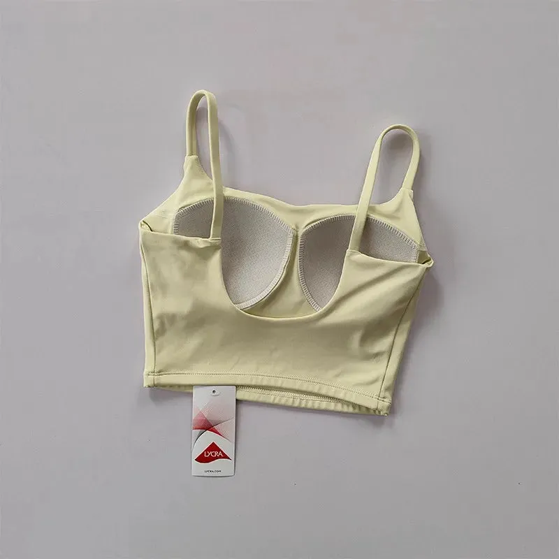 Women's Push-Up Fitness Yoga Bra - Breathable Running Vest - Gym Sports Bra with Pad