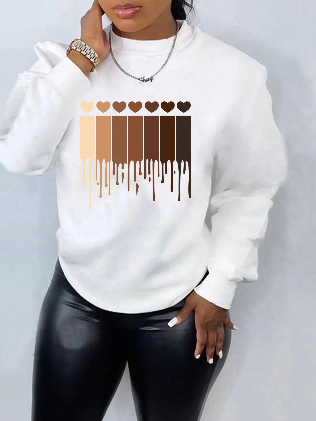 Women's  Sexy Letter & Butterfly Print Sweatshirt