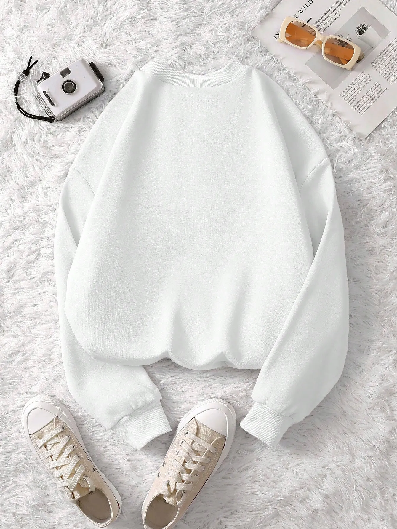 Women's  Sexy Letter & Butterfly Print Sweatshirt
