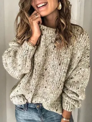 Women's Tie-Dye Lantern Sleeve Sweater