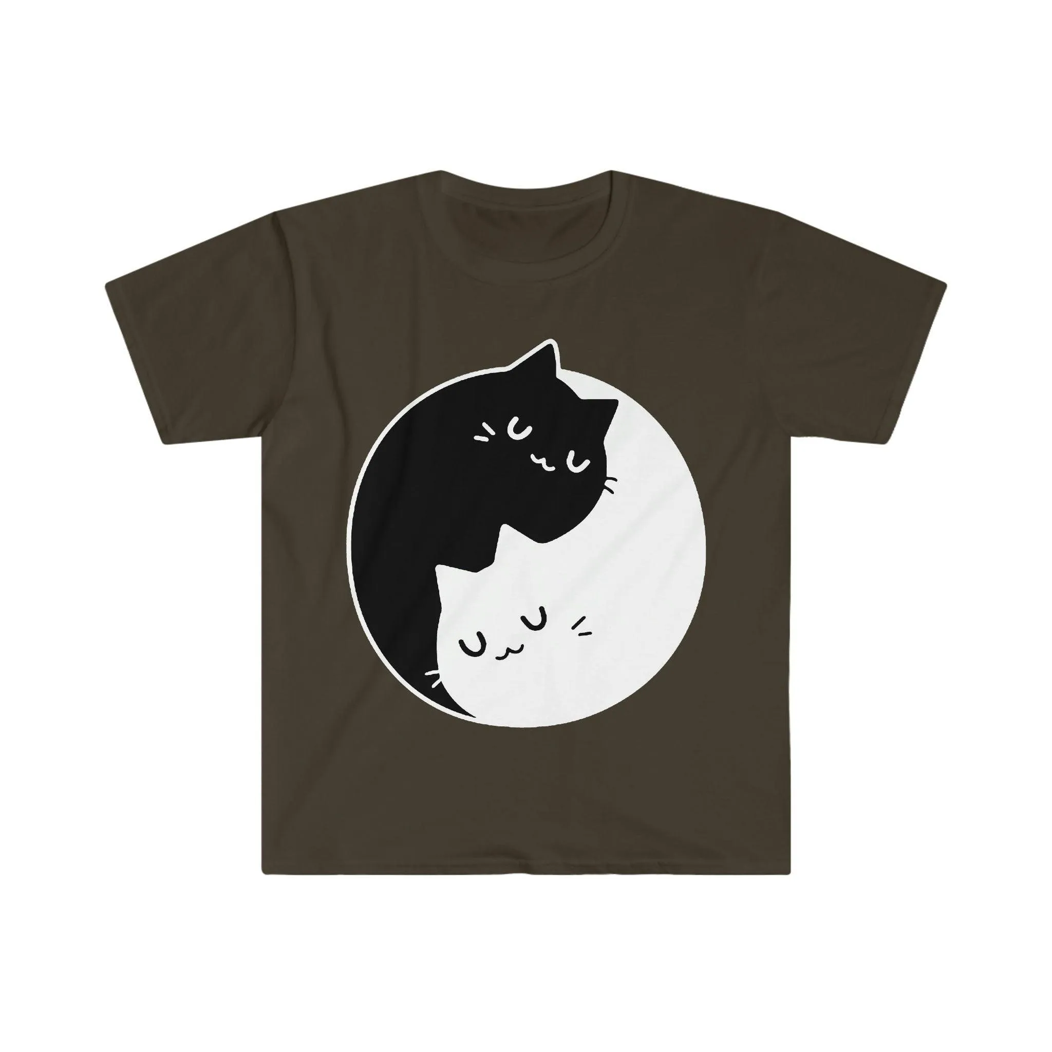 Yin Yang Cats T-Shirts , Yin Yang Duality || Yin Yang Cats || Perfect Gift - S M L Xl - Ladies, Men Unisex || Bff Couple Gift Ideas,Cat Mom